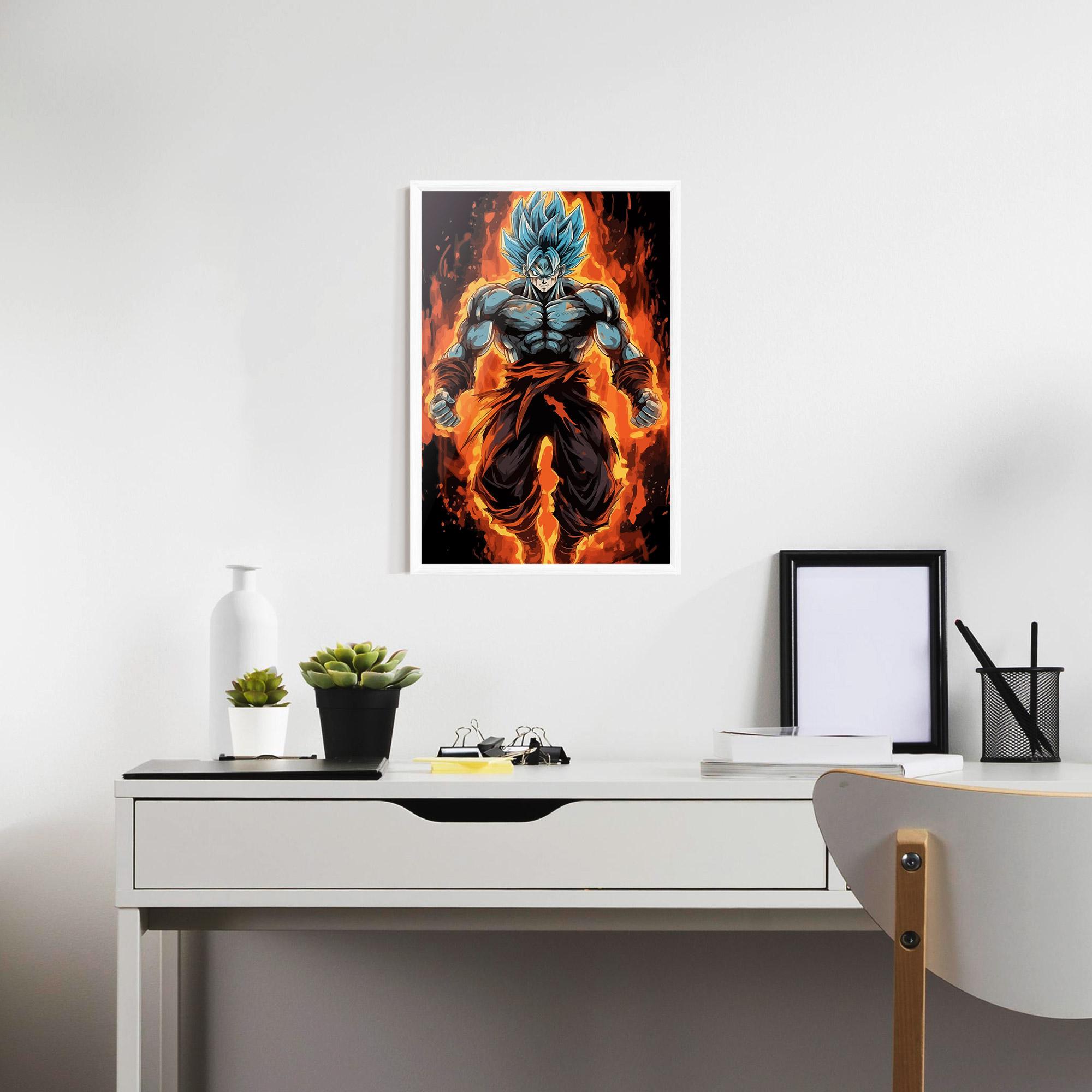 Gerahmte Poster Goku On Fire mockup 7
