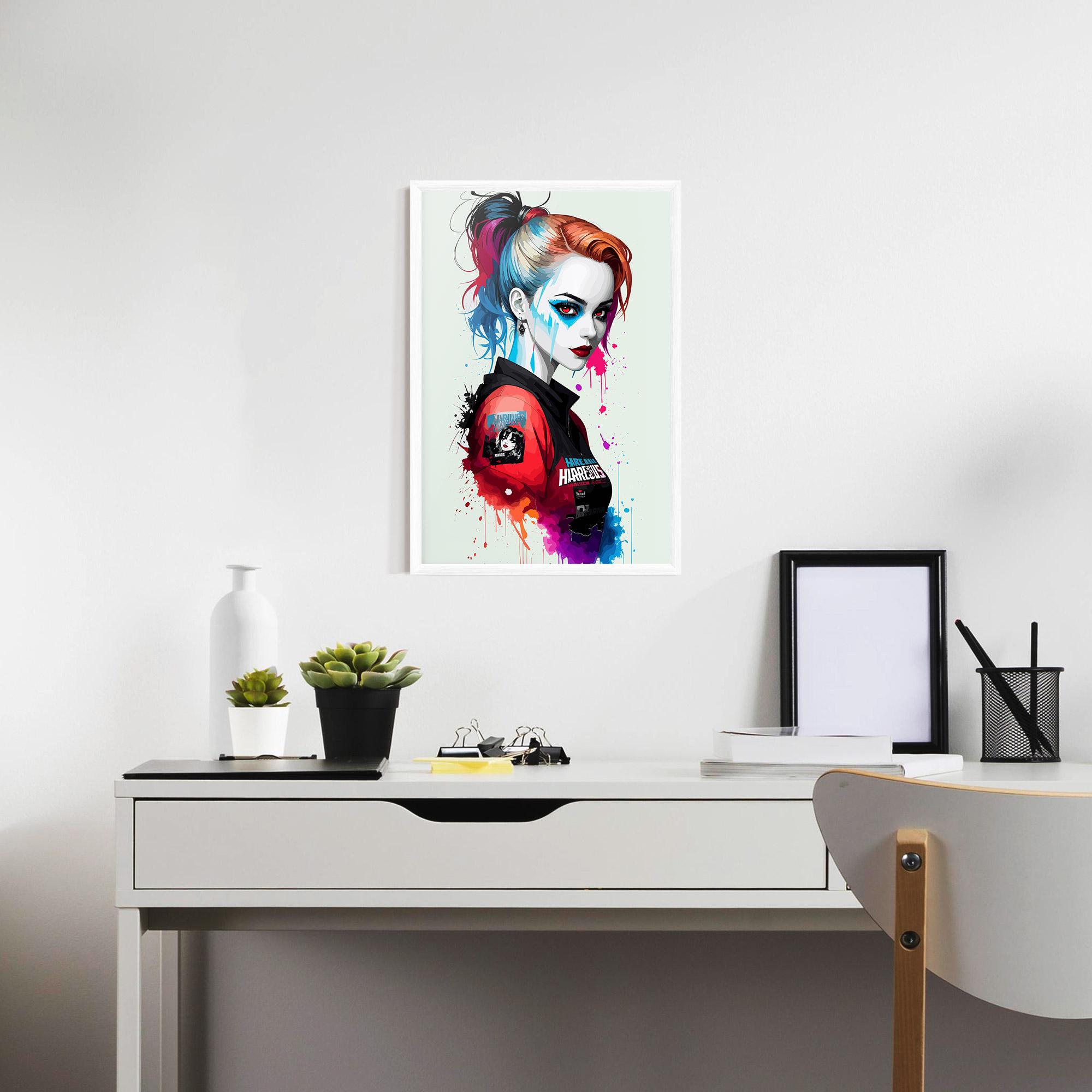 Gerahmte Poster Harley Quin mockup 7