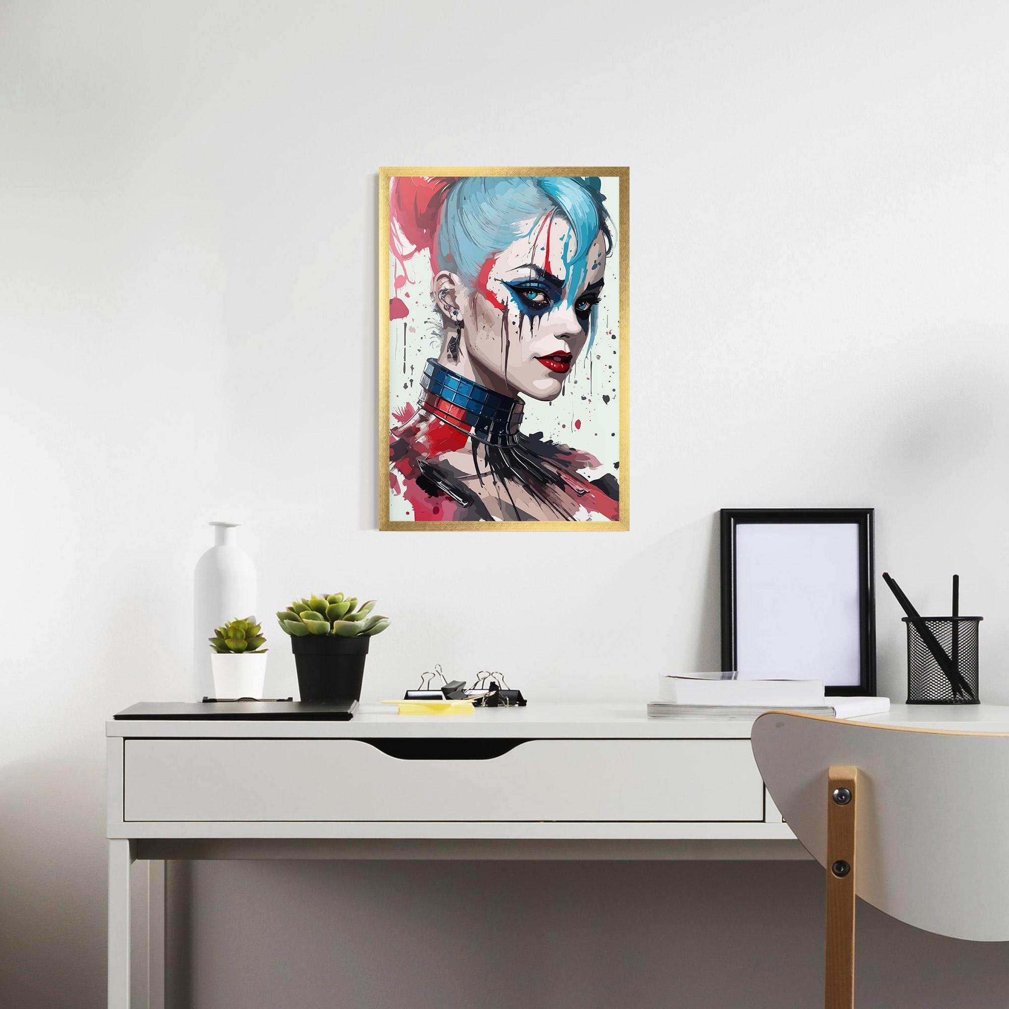 Gerahmte Poster Art Harley Quin mockup 7