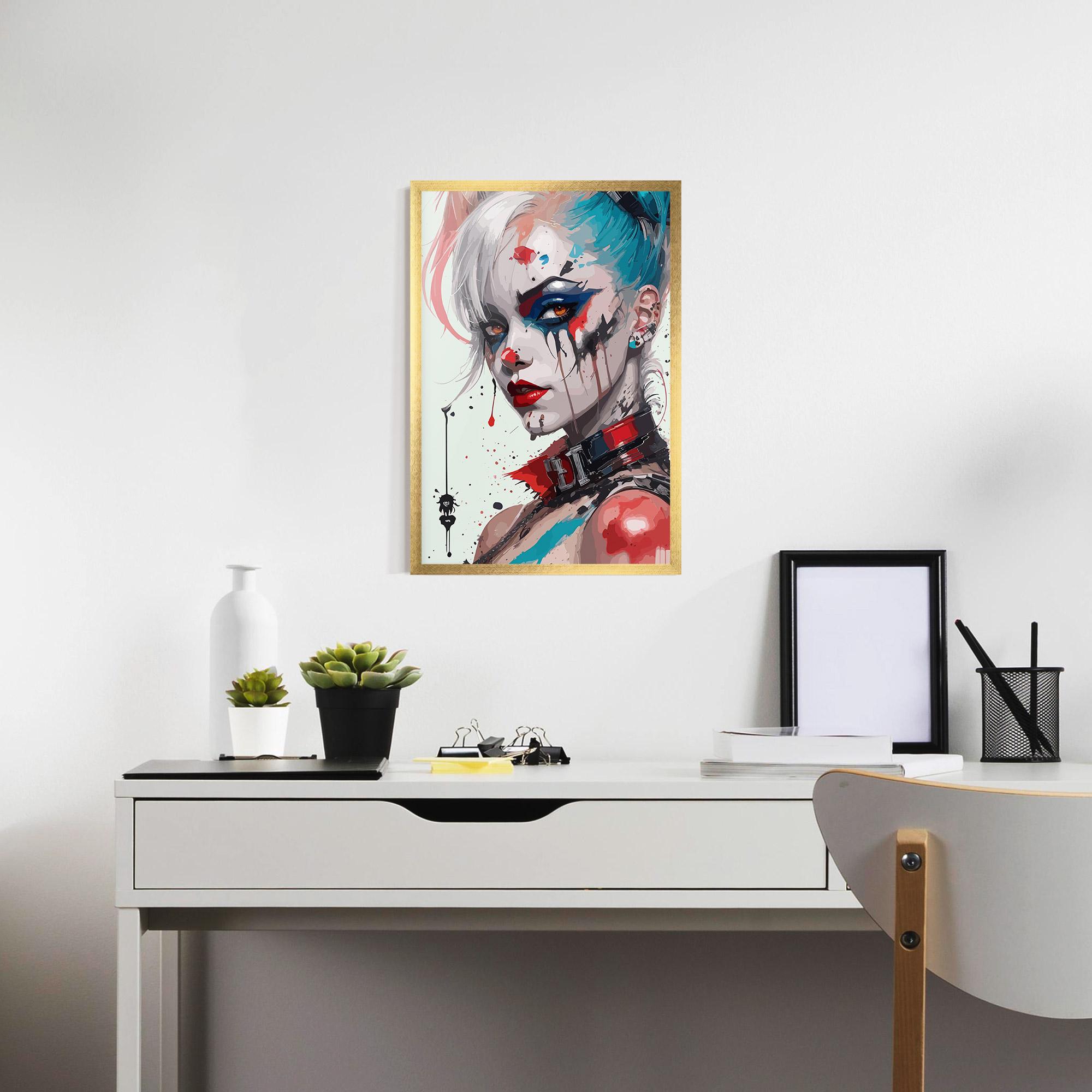 Gerahmte Poster Harley Quin Art mockup 7