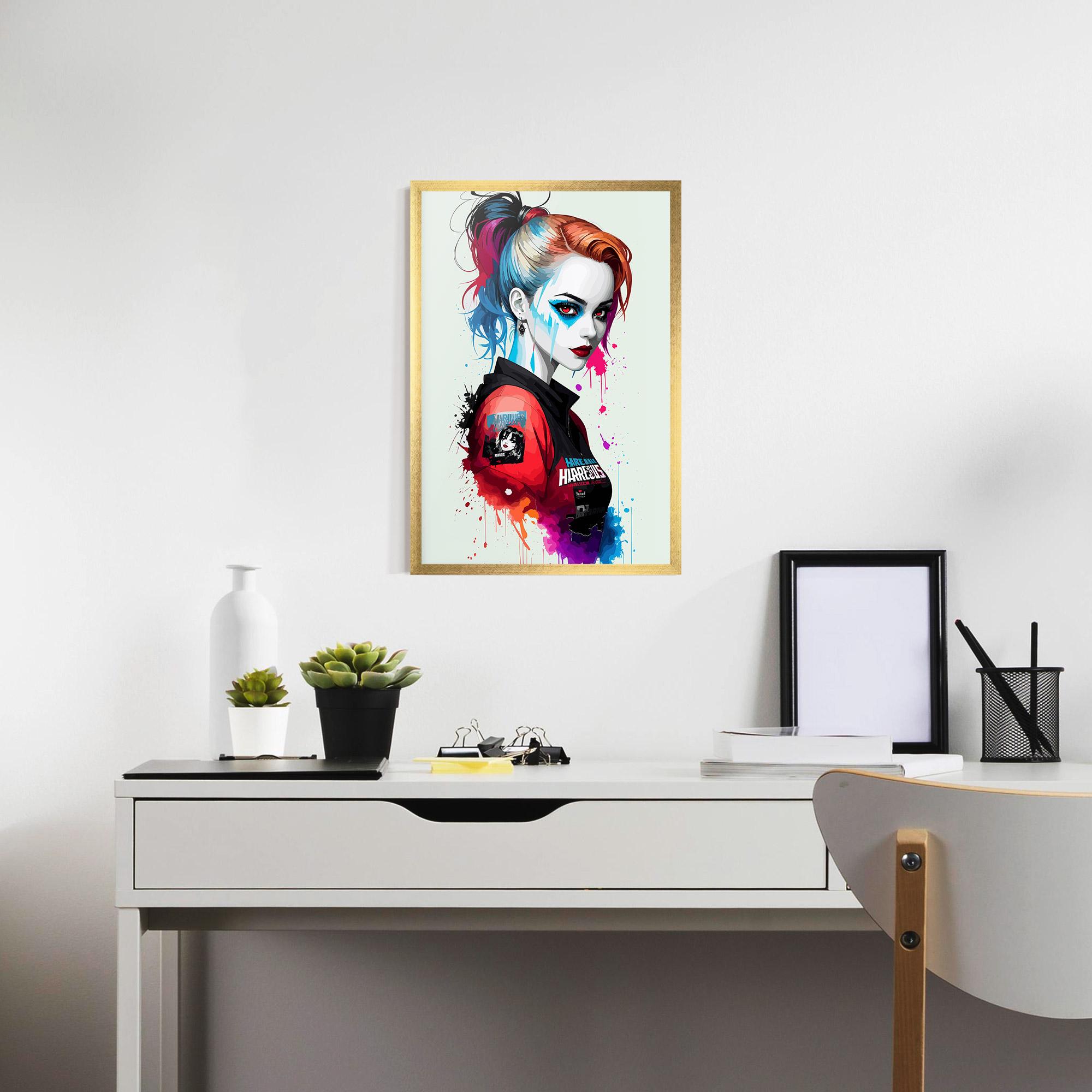 Gerahmte Poster Harley Quin mockup 7