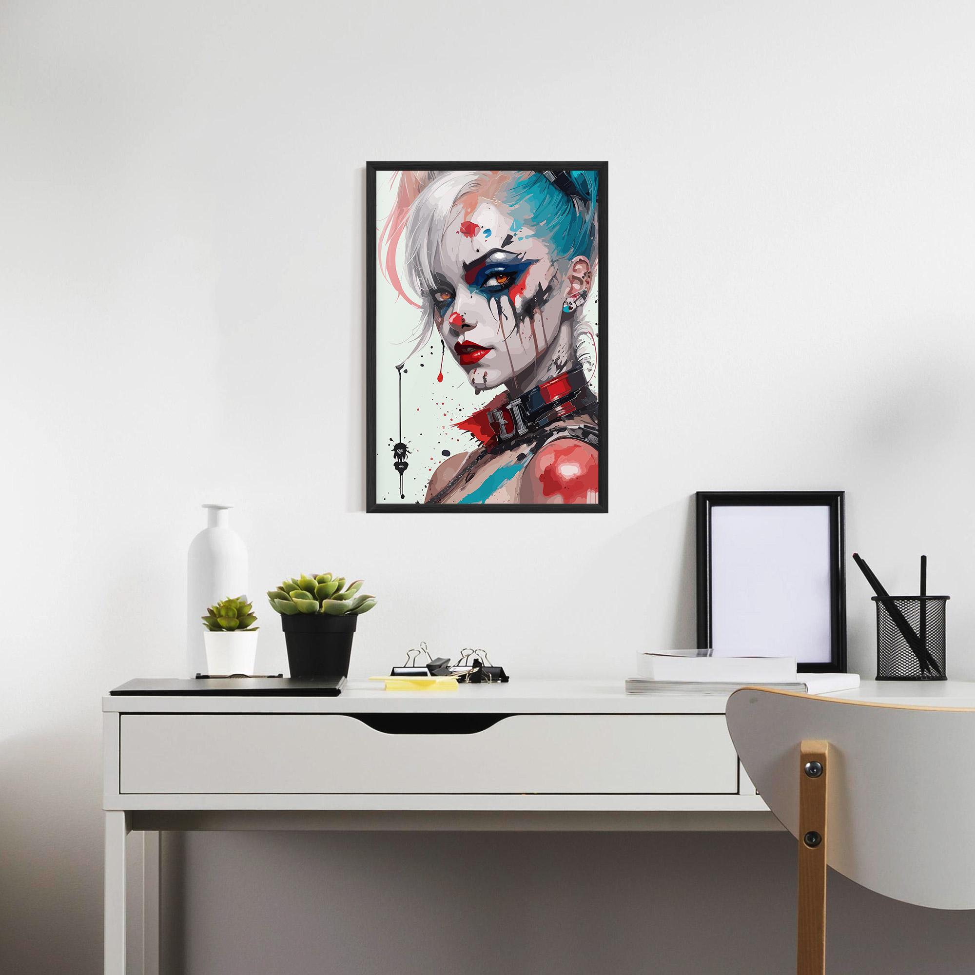 Gerahmte Poster Harley Quin Art mockup 7