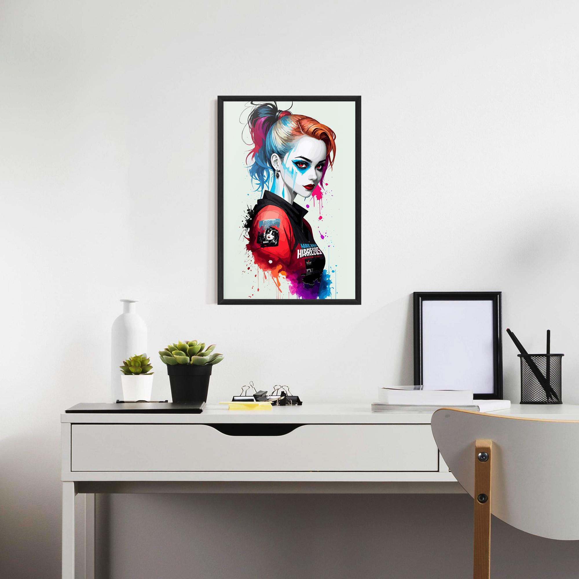 Gerahmte Poster Harley Quin mockup 7