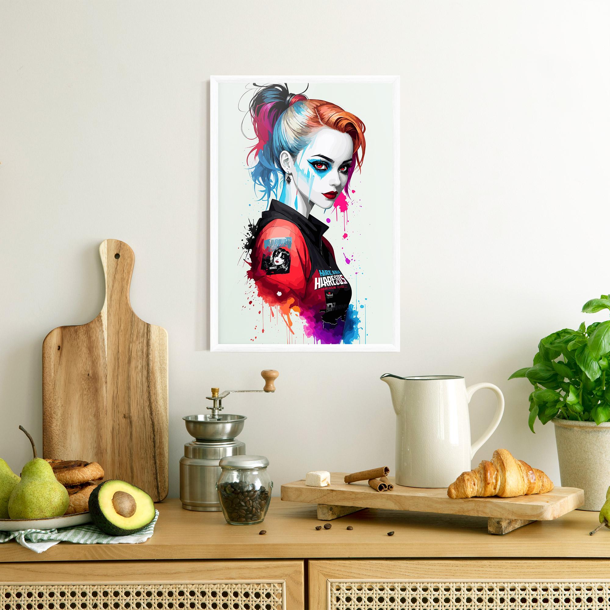 Gerahmte Poster Harley Quin mockup 8