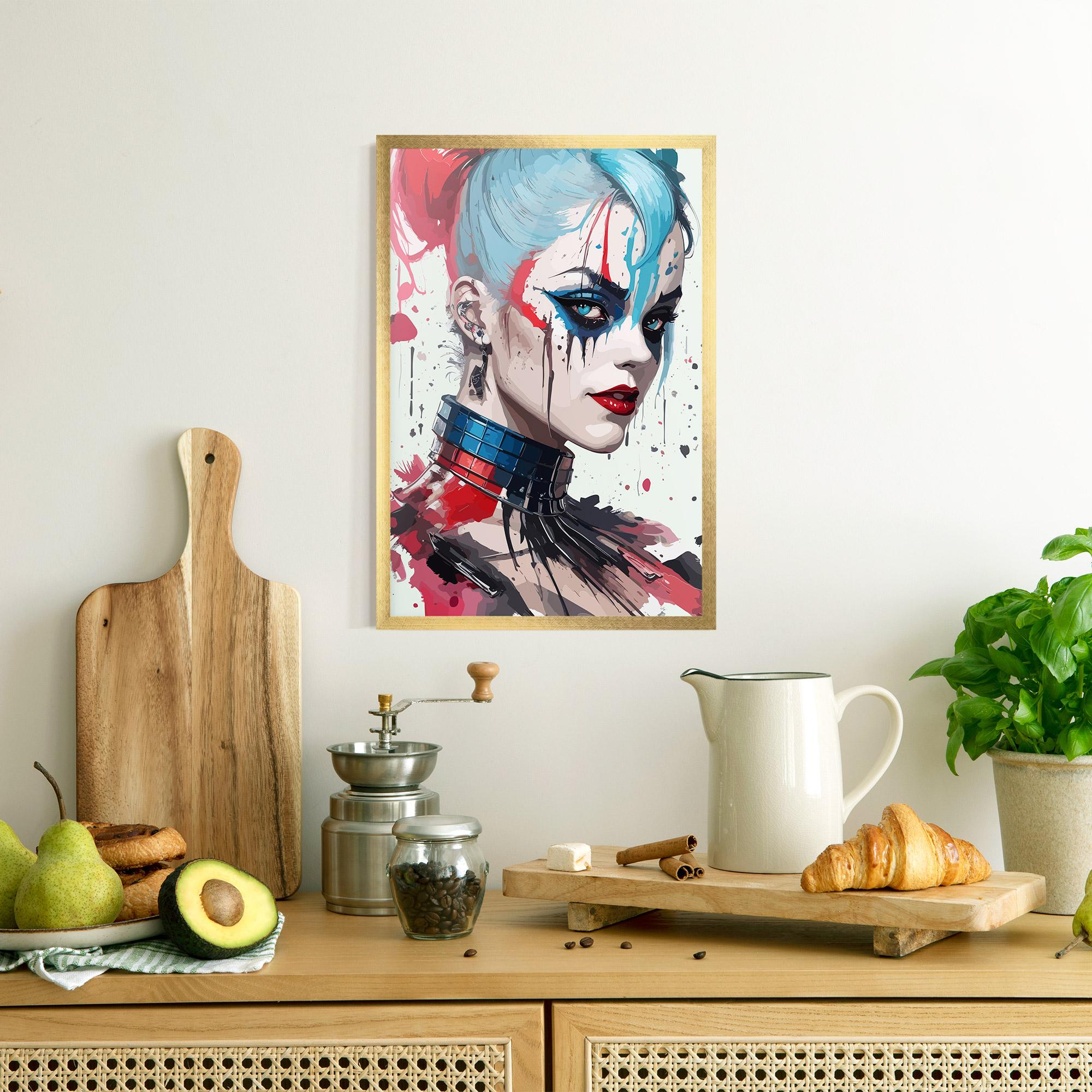 Gerahmte Poster Art Harley Quin mockup 8