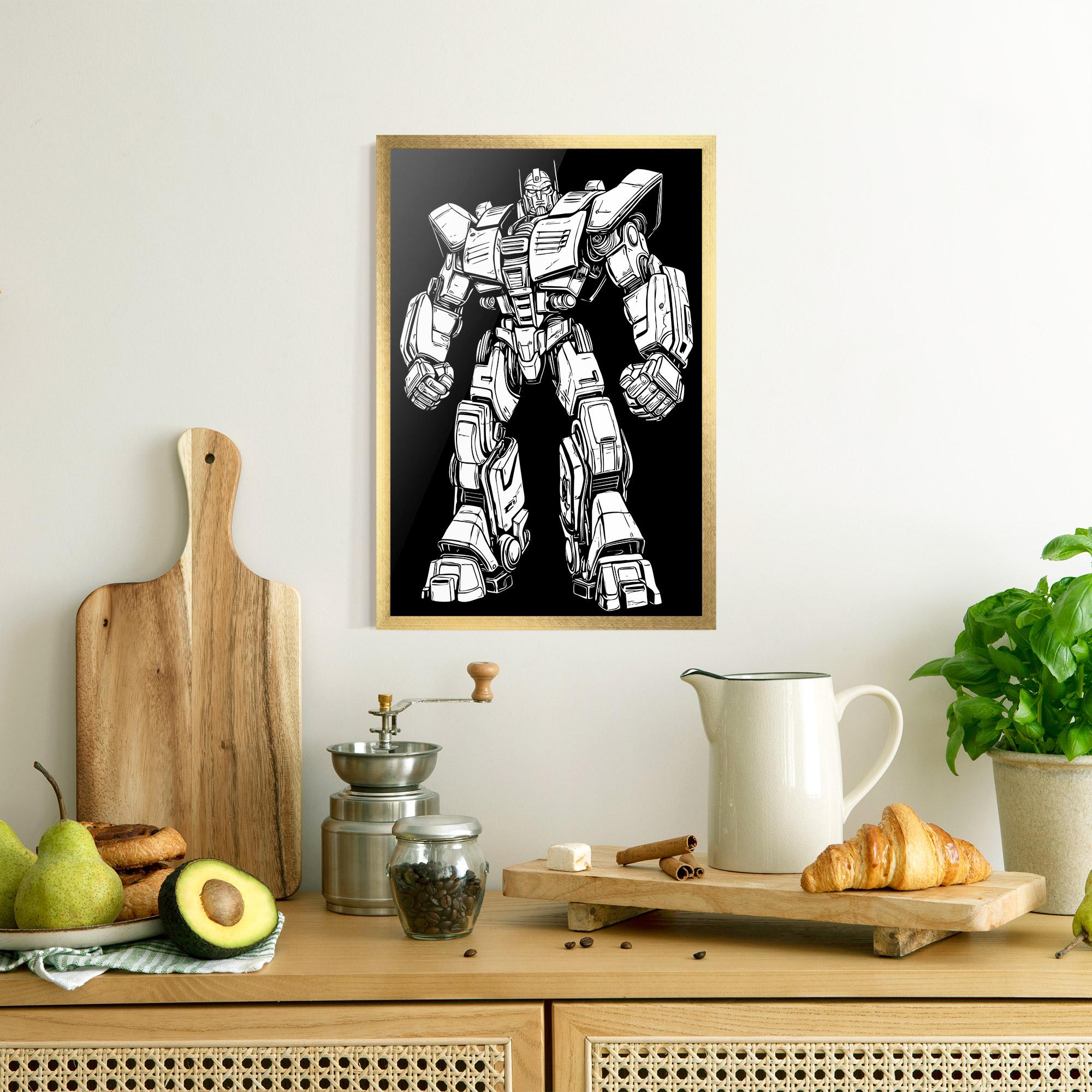 Gerahmte Poster Battlefield Robot Art mockup 8