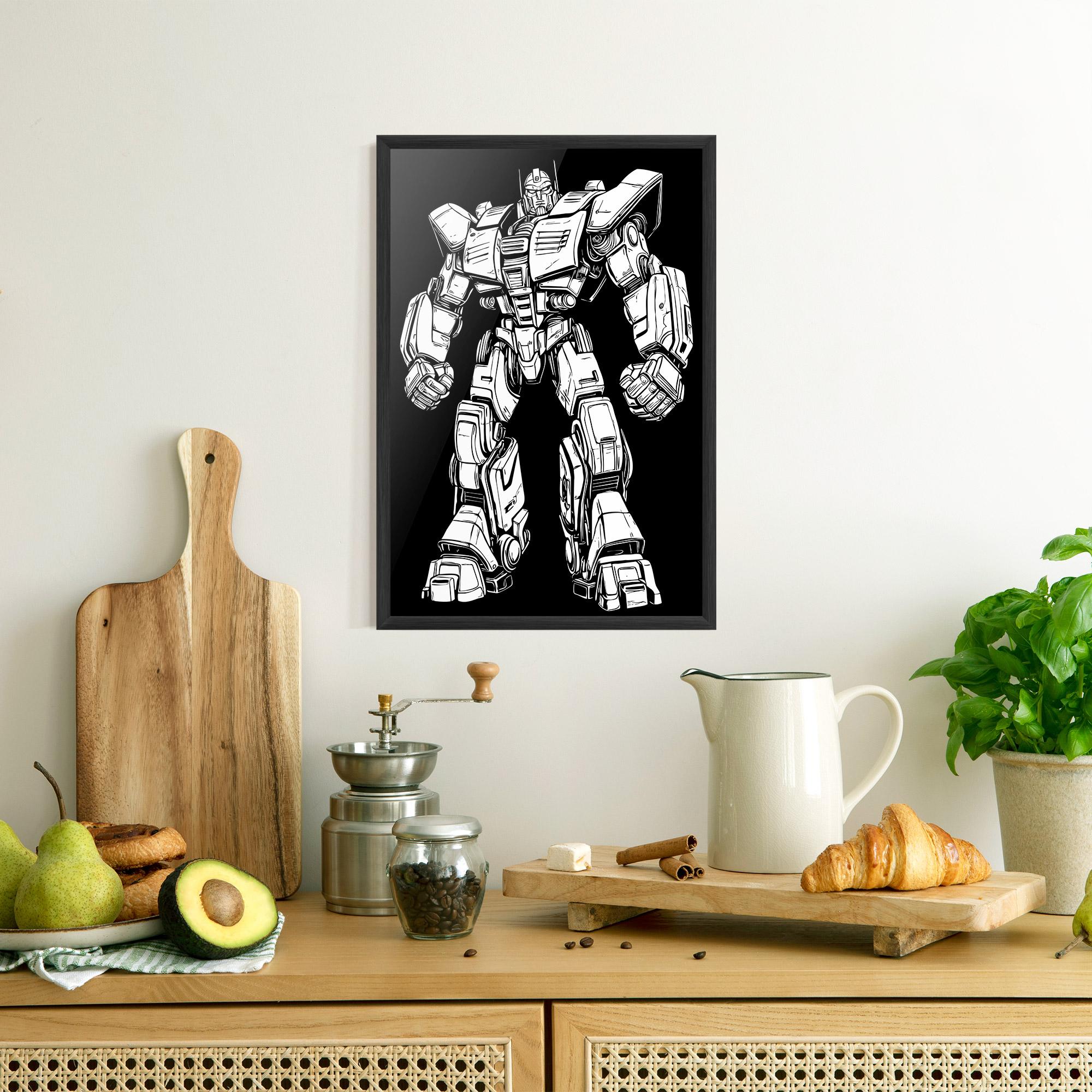 Gerahmte Poster Battlefield Robot Art mockup 8
