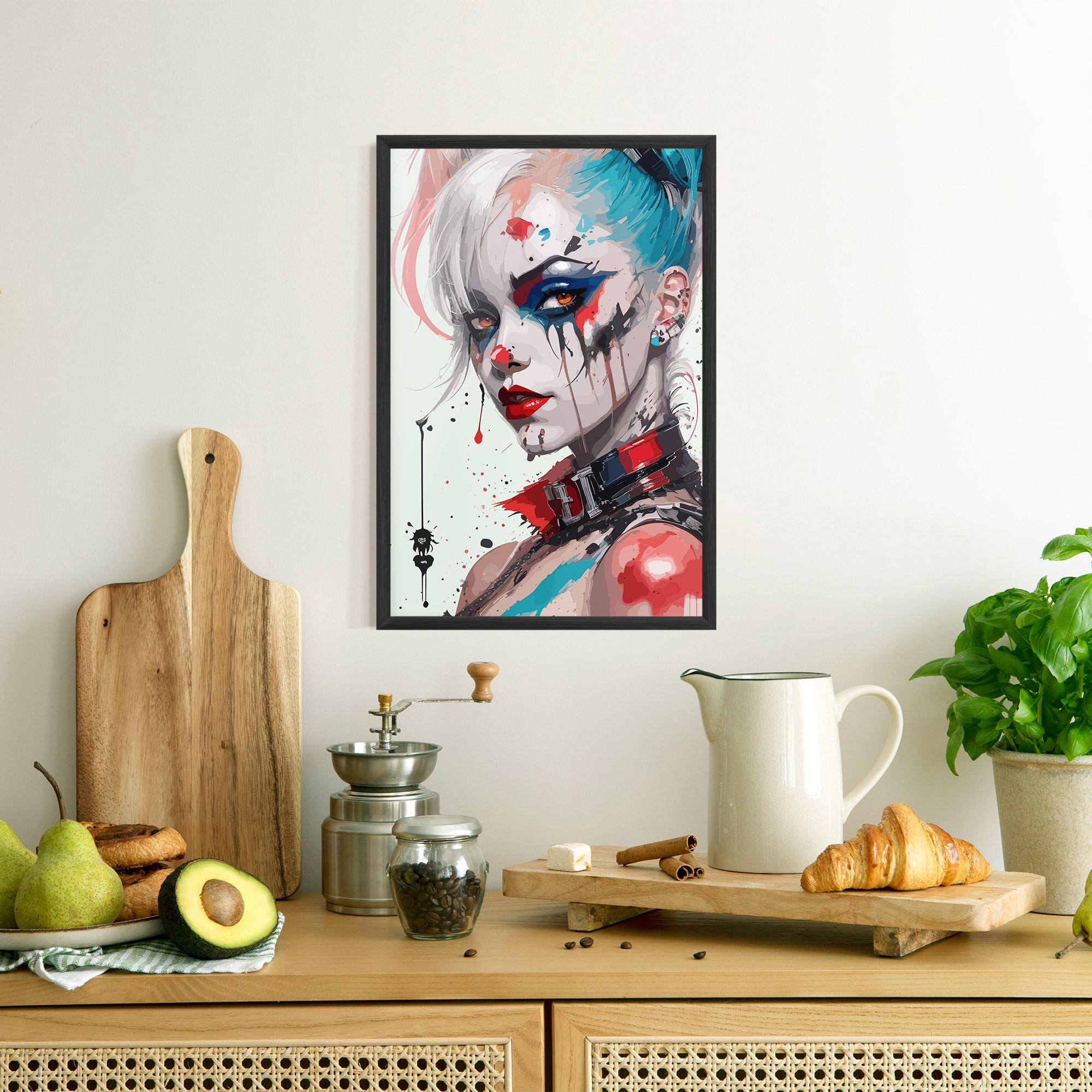 Gerahmte Poster Harley Quin Art mockup 8