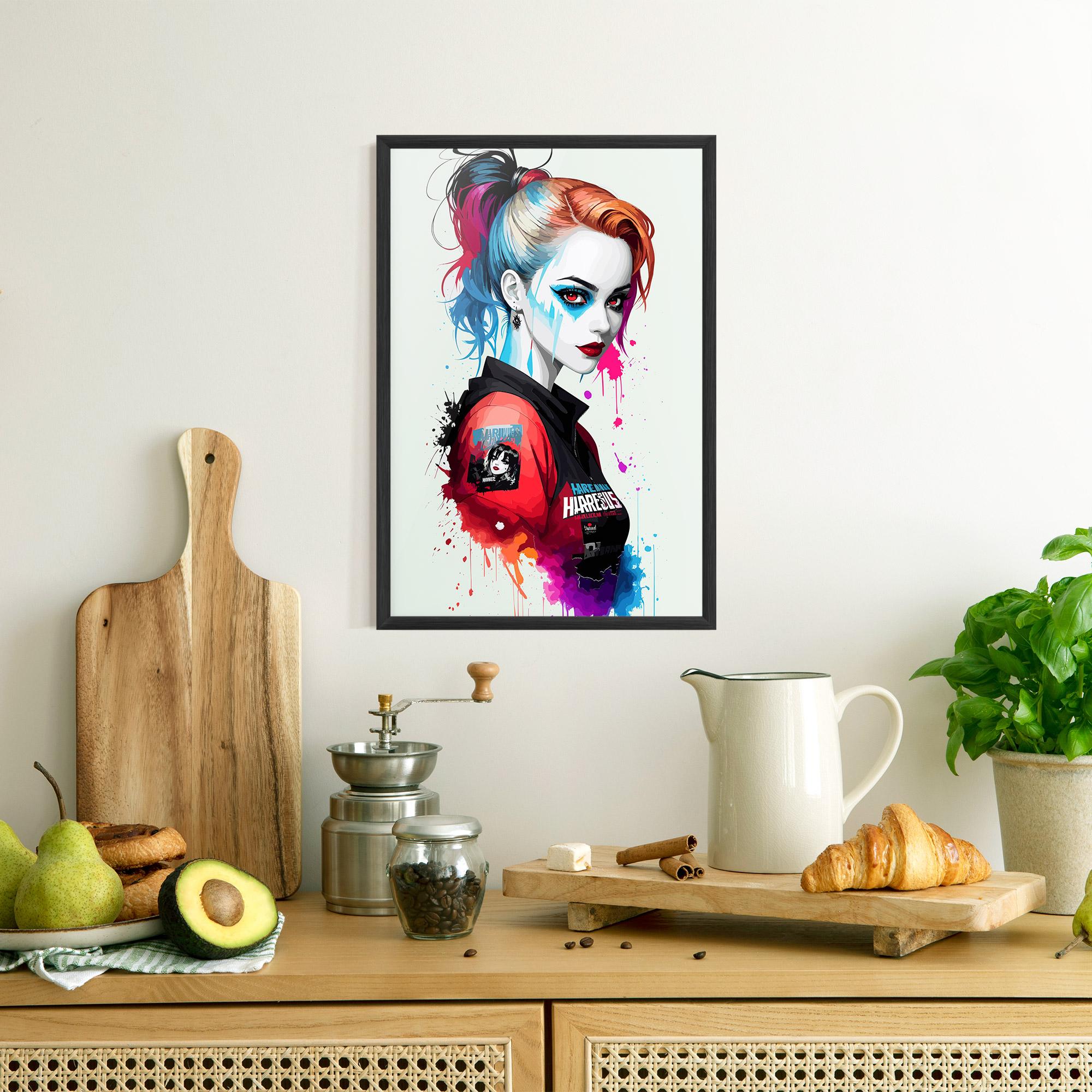 Gerahmte Poster Harley Quin mockup 8