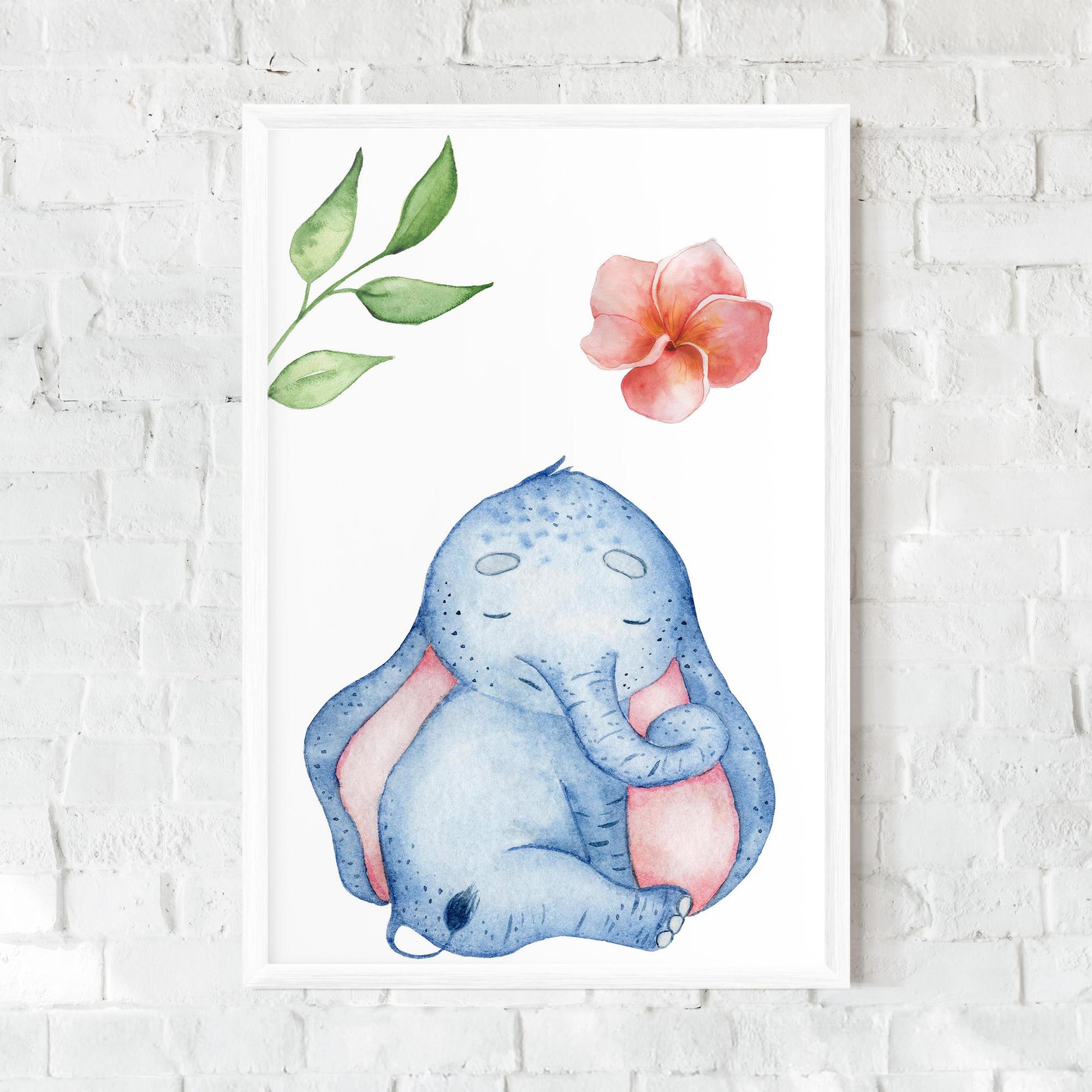 Gerahmte Poster Elefant Somnoros mockup 0
