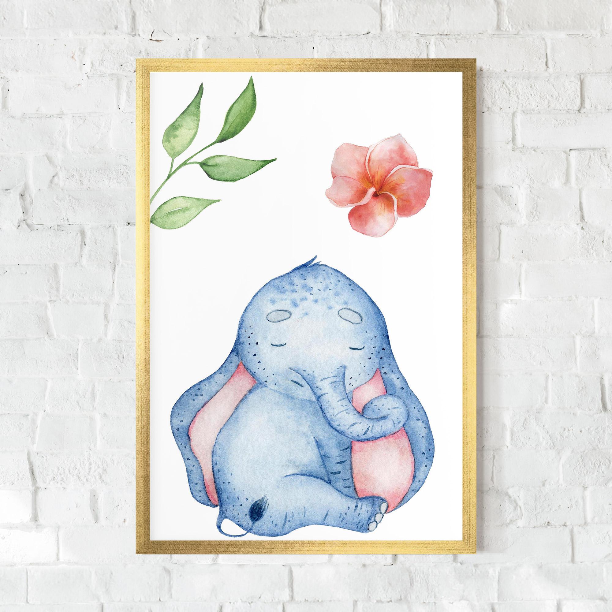 Gerahmte Poster Elefant Somnoros mockup 0