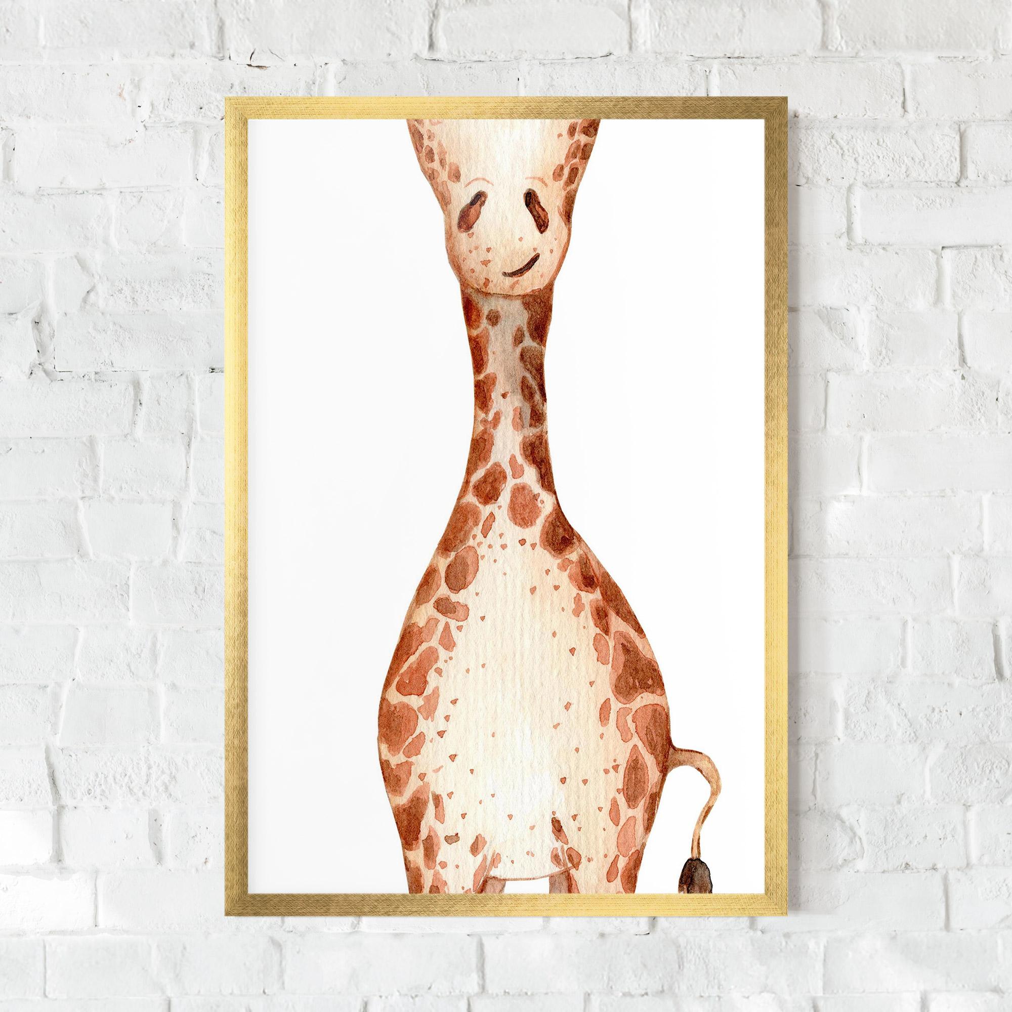 Gerahmte Poster Girafa Calma mockup 0