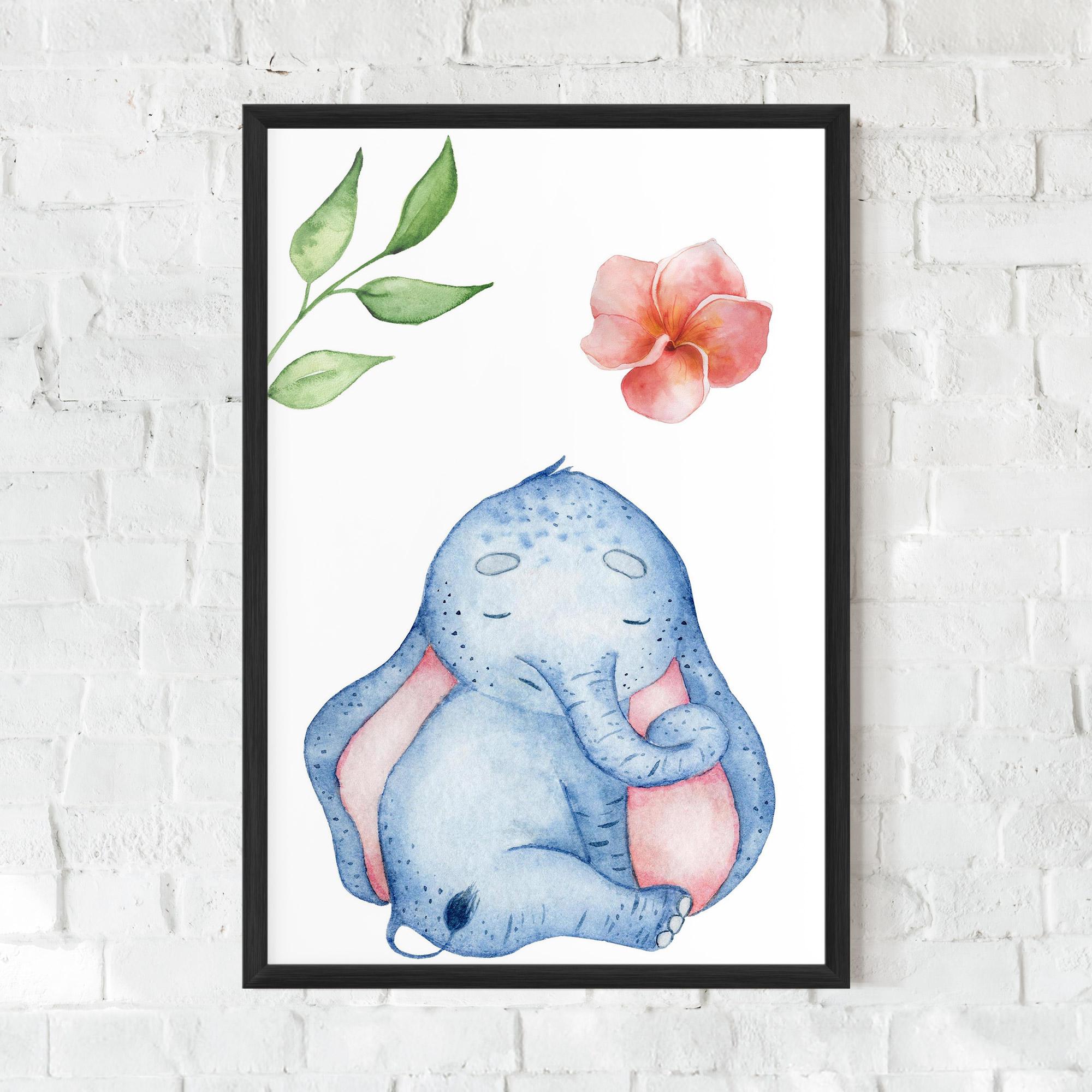 Gerahmte Poster Elefant Somnoros mockup 0