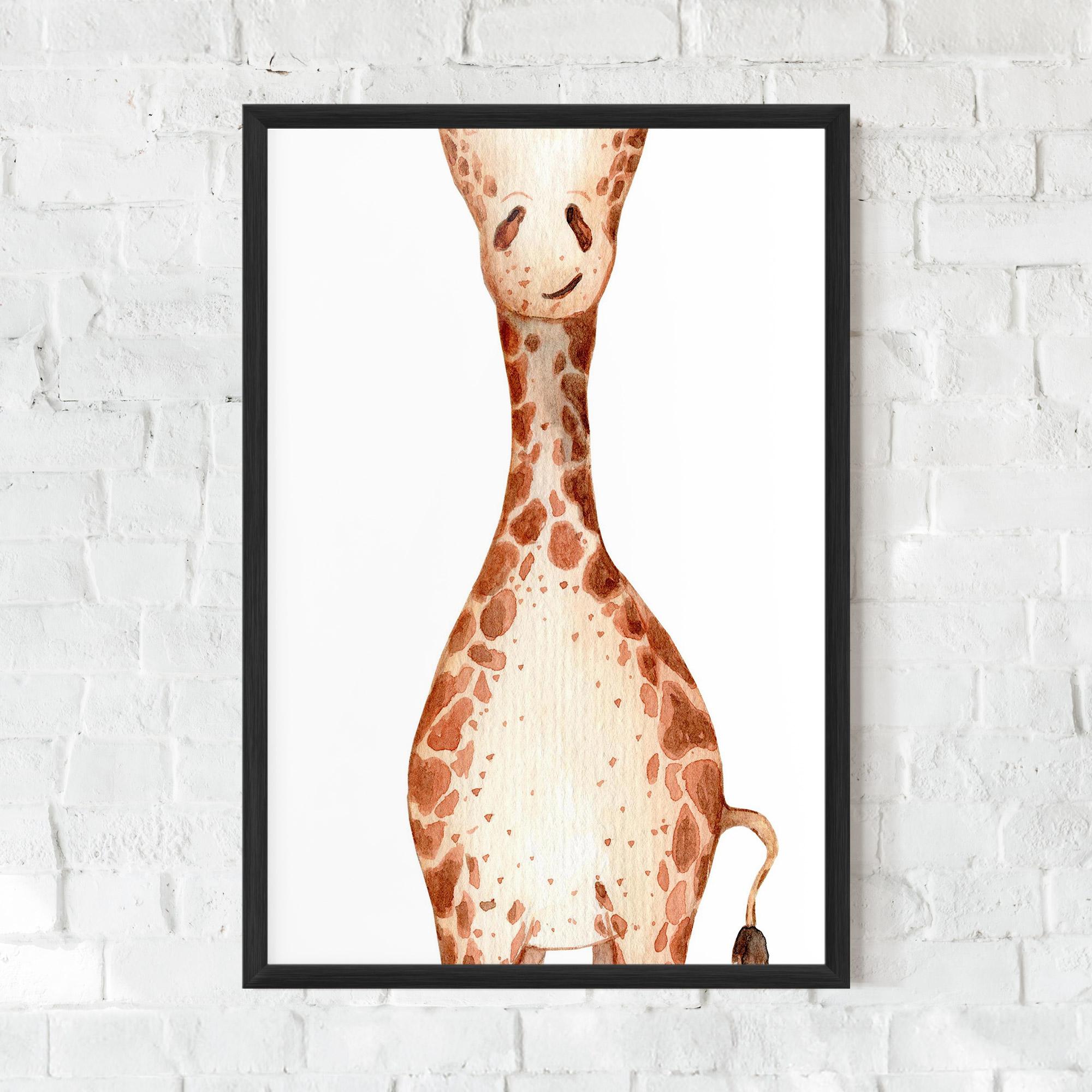 Gerahmte Poster Girafa Calma mockup 0