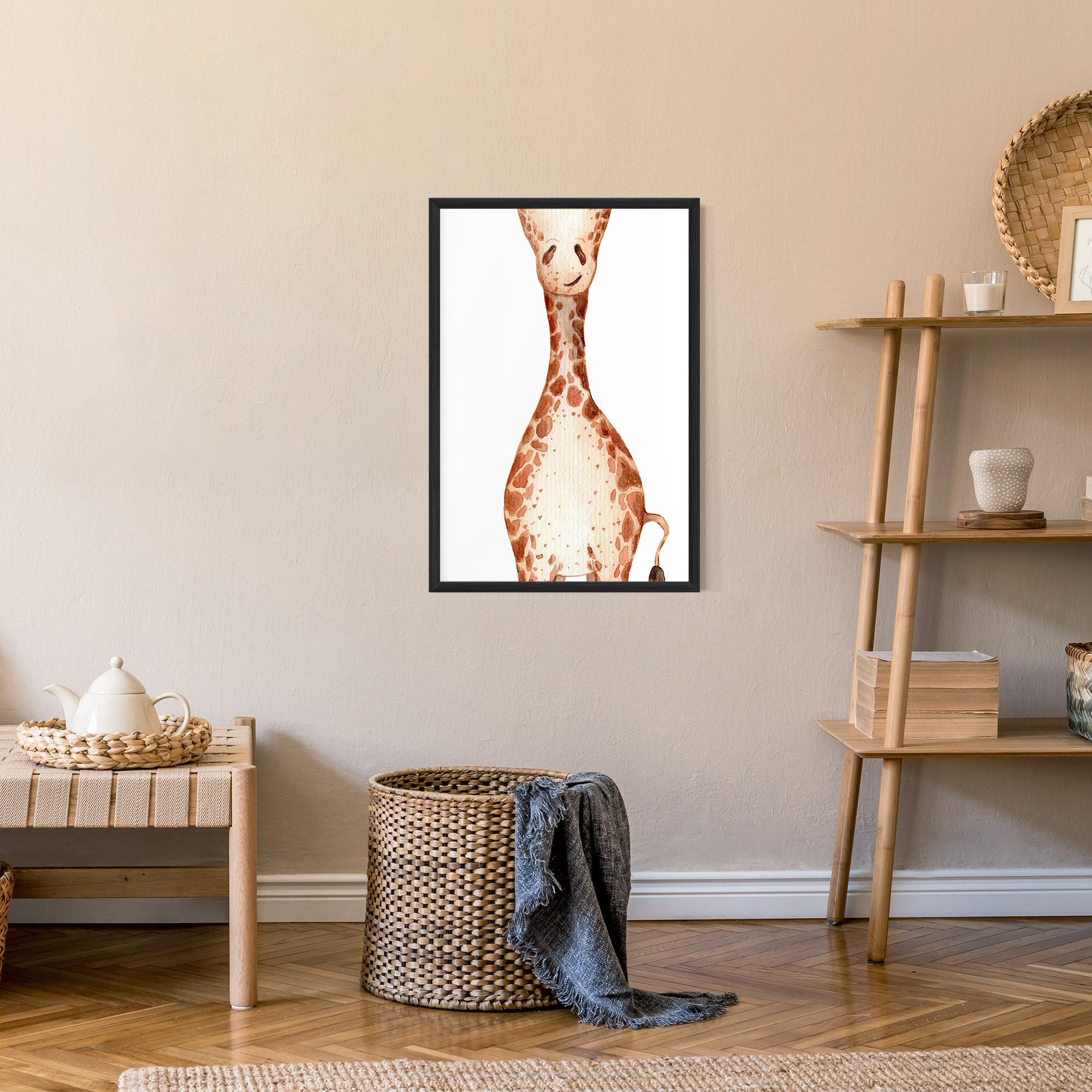Gerahmte Poster Girafa Calma mockup 9