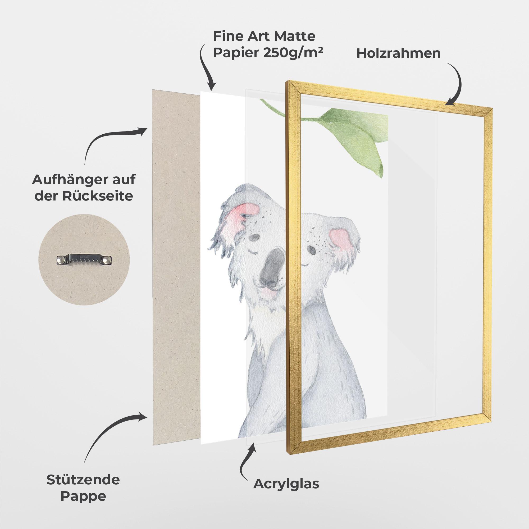 Gerahmte Poster Baby Koala mockup 1