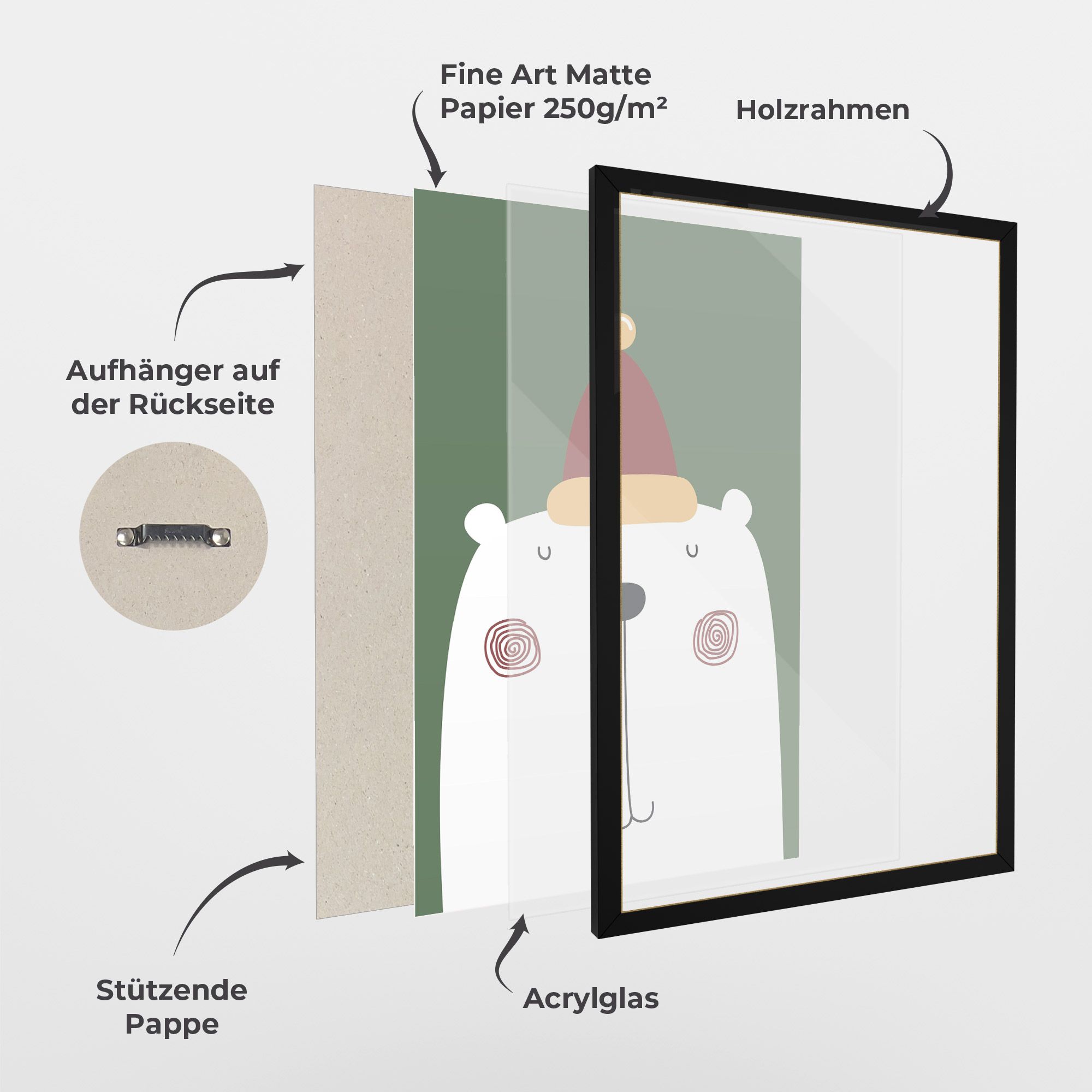 Cute Icebear Drawing mockup 1