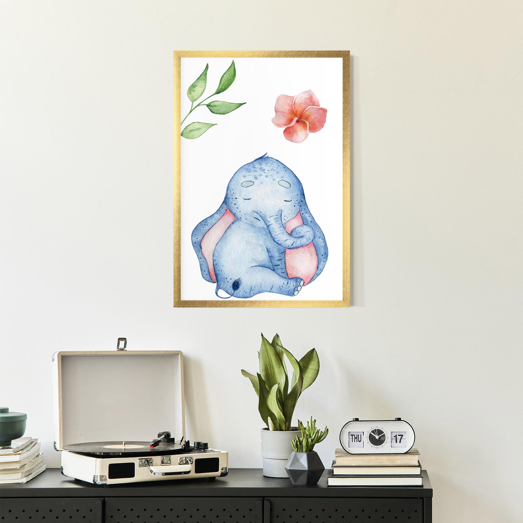 Gerahmte Poster Elefant Somnoros mockup 2