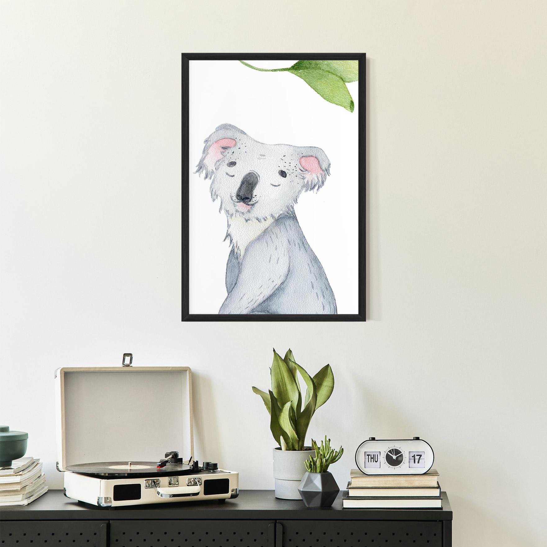 Gerahmte Poster Baby Koala mockup 2