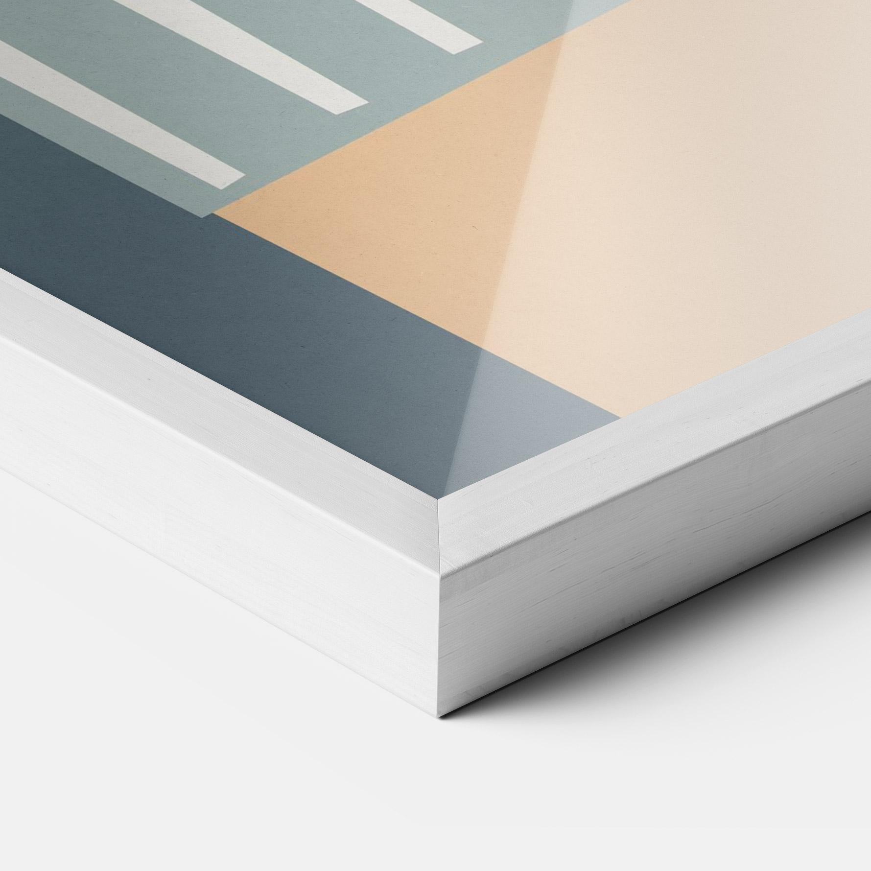 Gerahmte Poster Cute White Tiger mockup 3