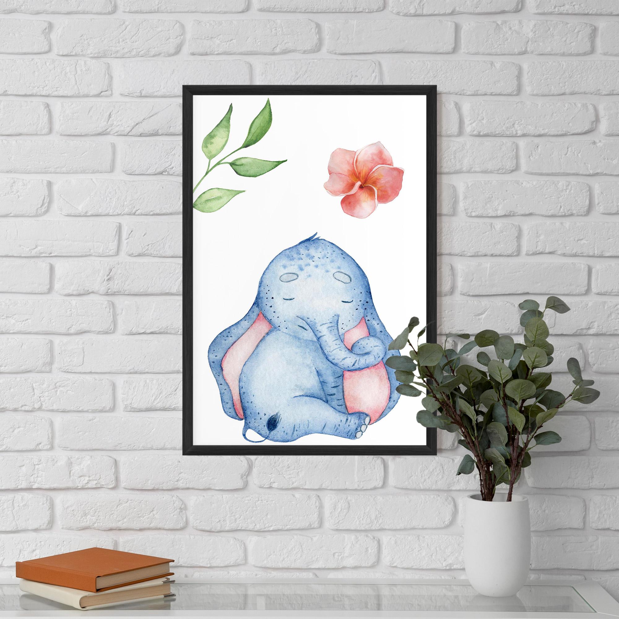Gerahmte Poster Elefant Somnoros mockup 5
