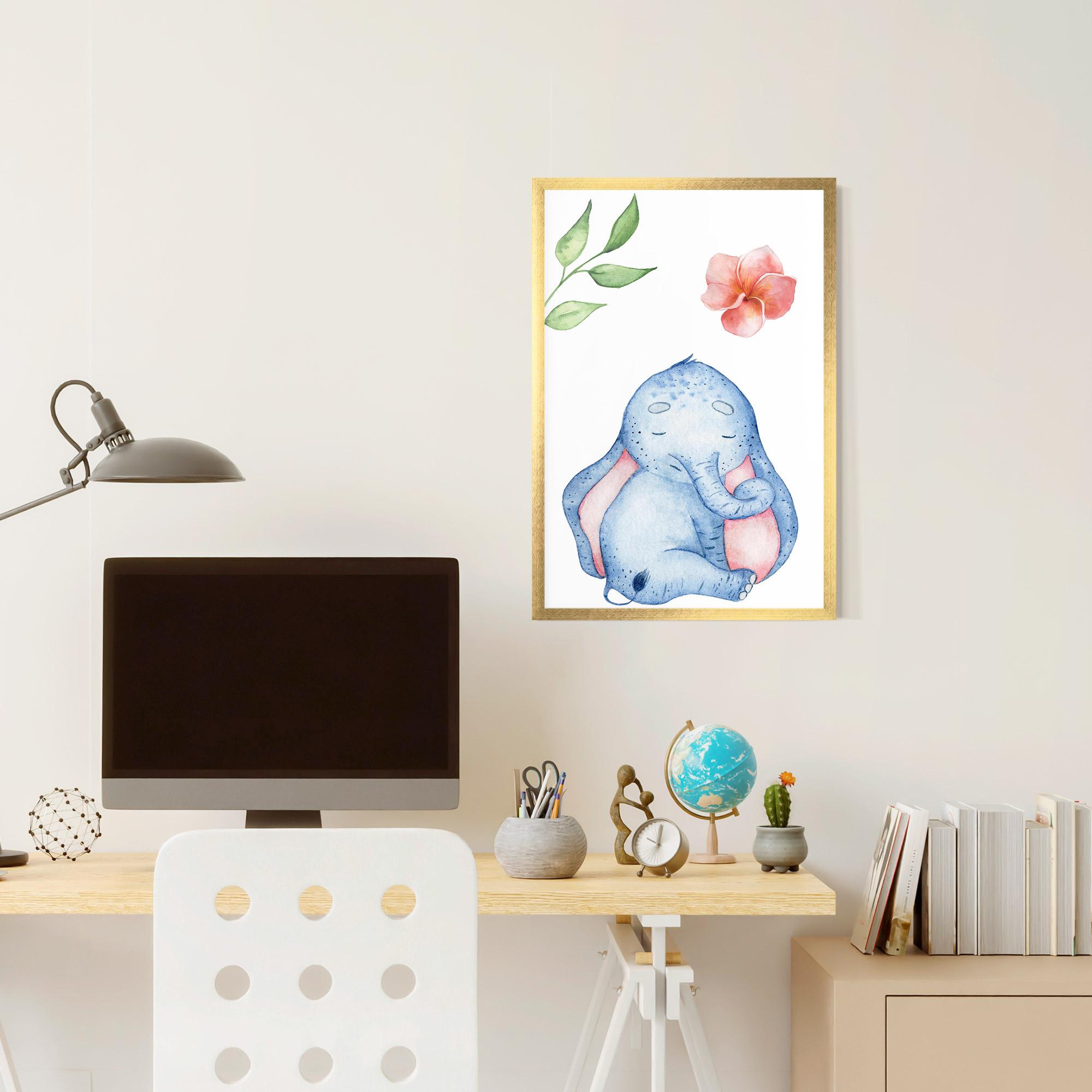 Gerahmte Poster Elefant Somnoros mockup 6
