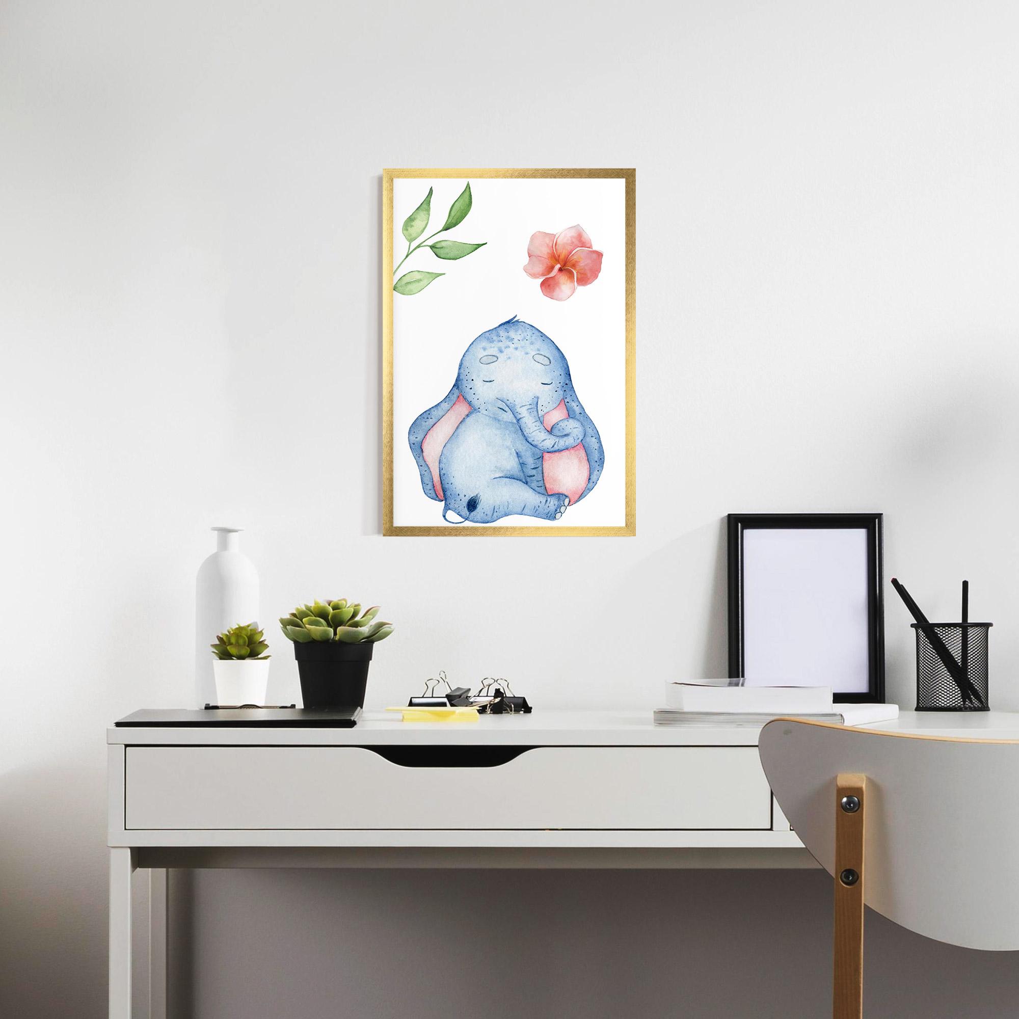 Gerahmte Poster Elefant Somnoros mockup 7