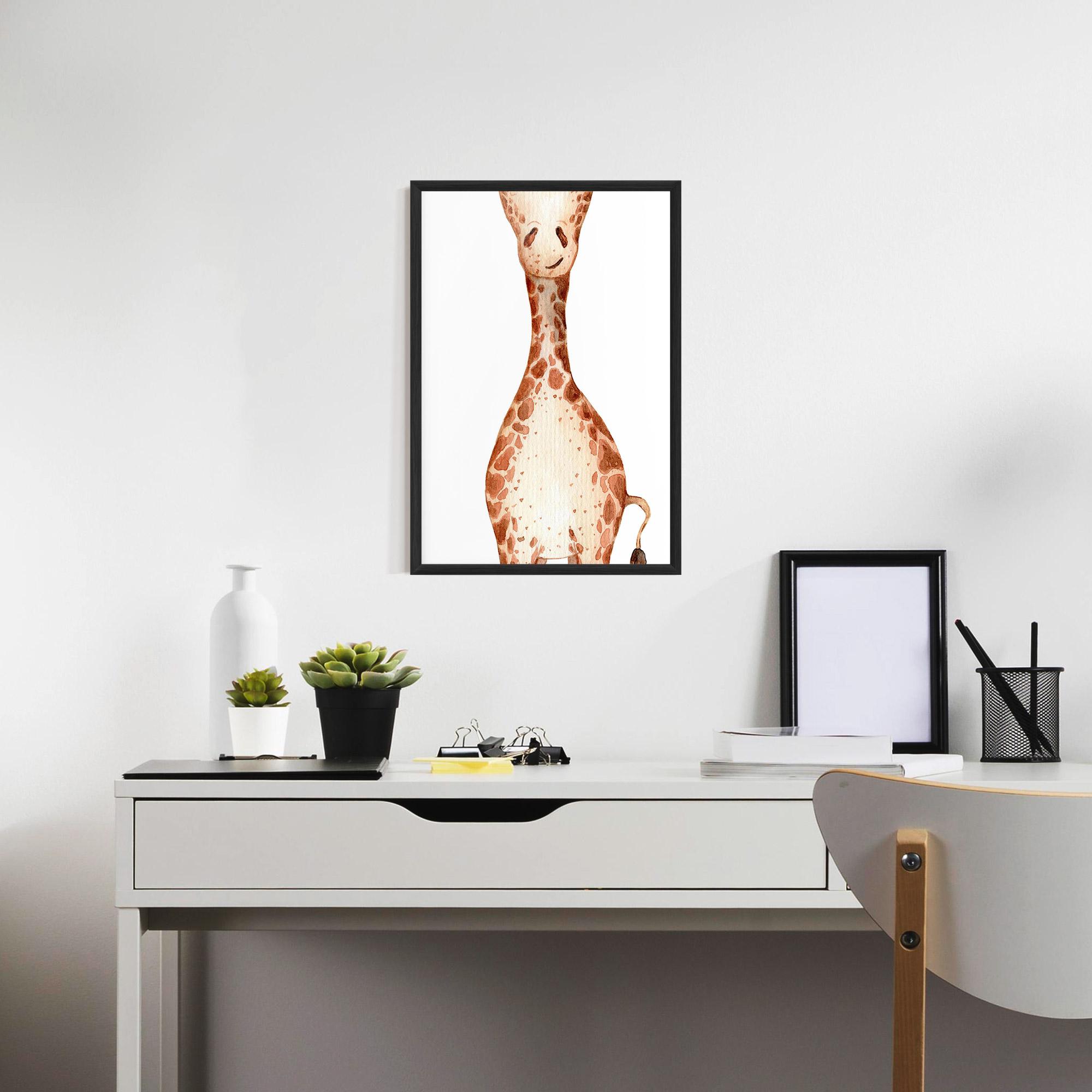 Gerahmte Poster Girafa Calma mockup 7