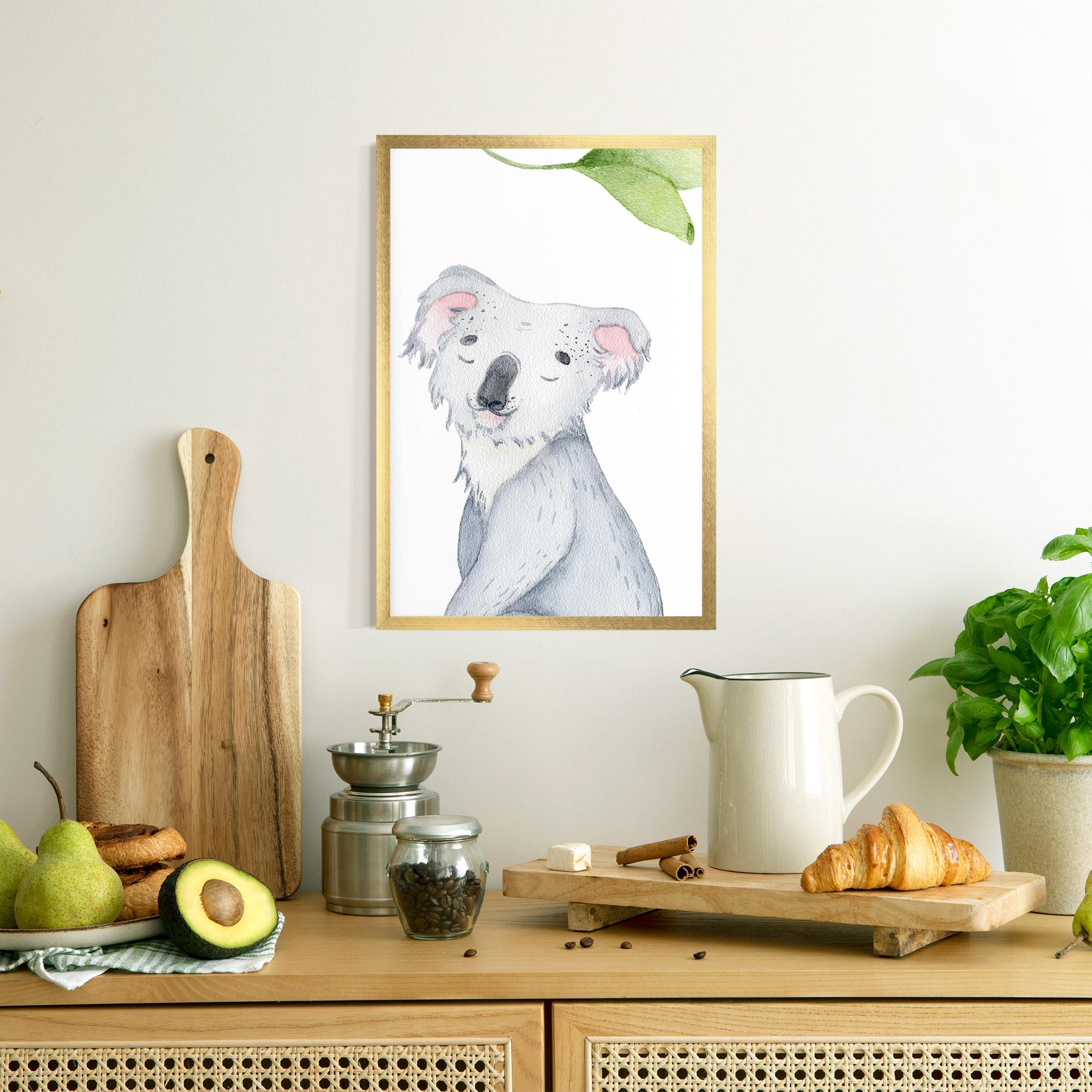 Gerahmte Poster Baby Koala mockup 8