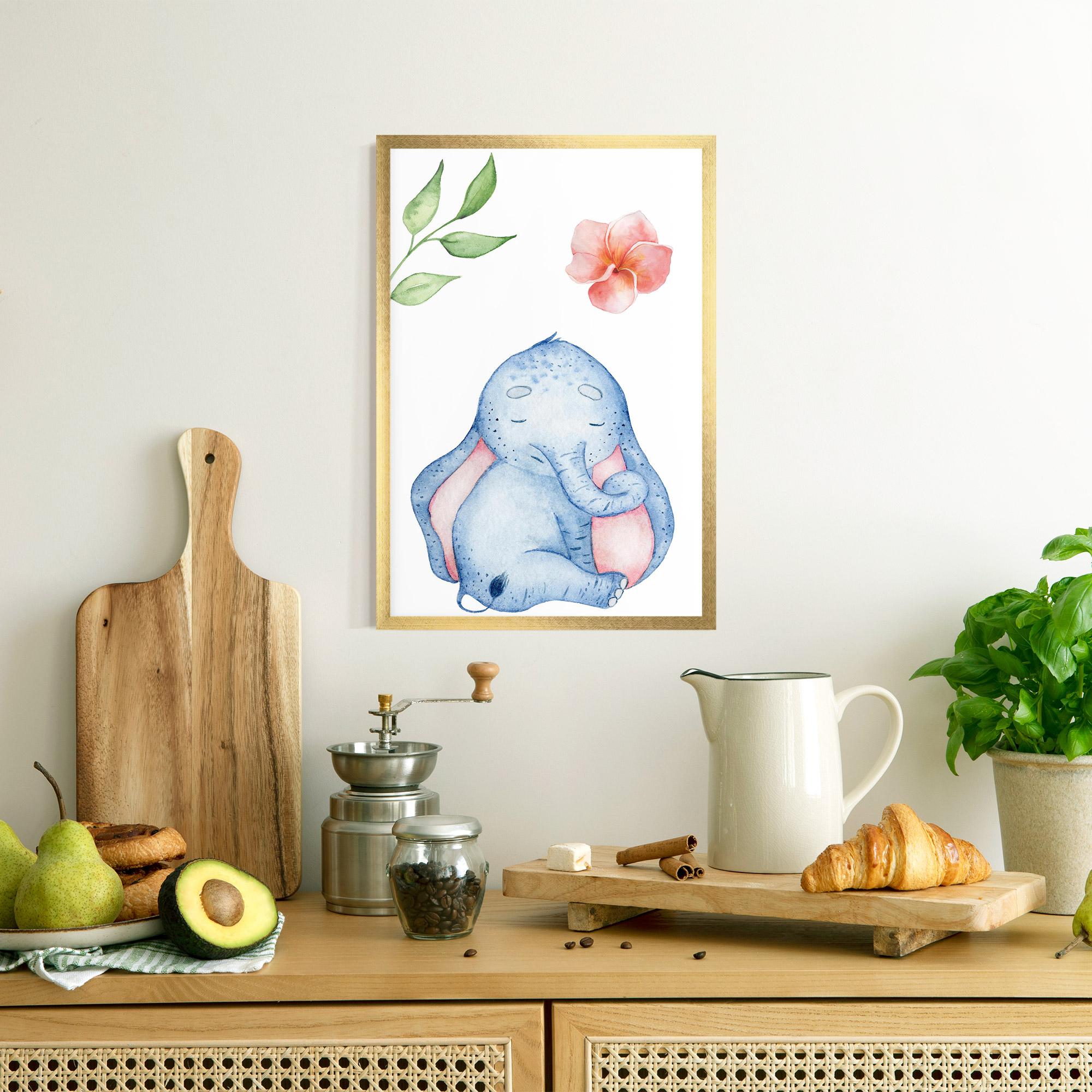 Gerahmte Poster Elefant Somnoros mockup 8