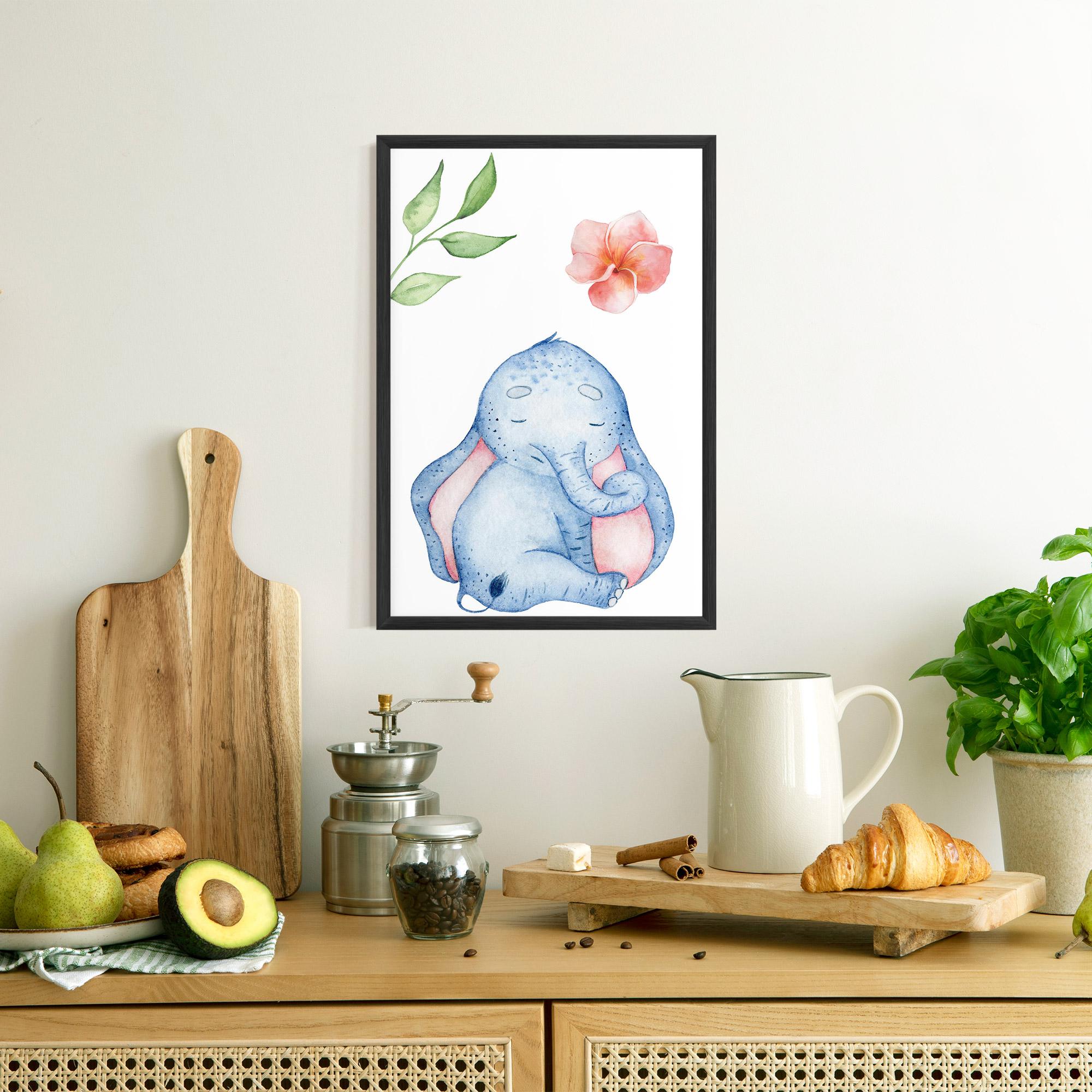 Gerahmte Poster Elefant Somnoros mockup 8