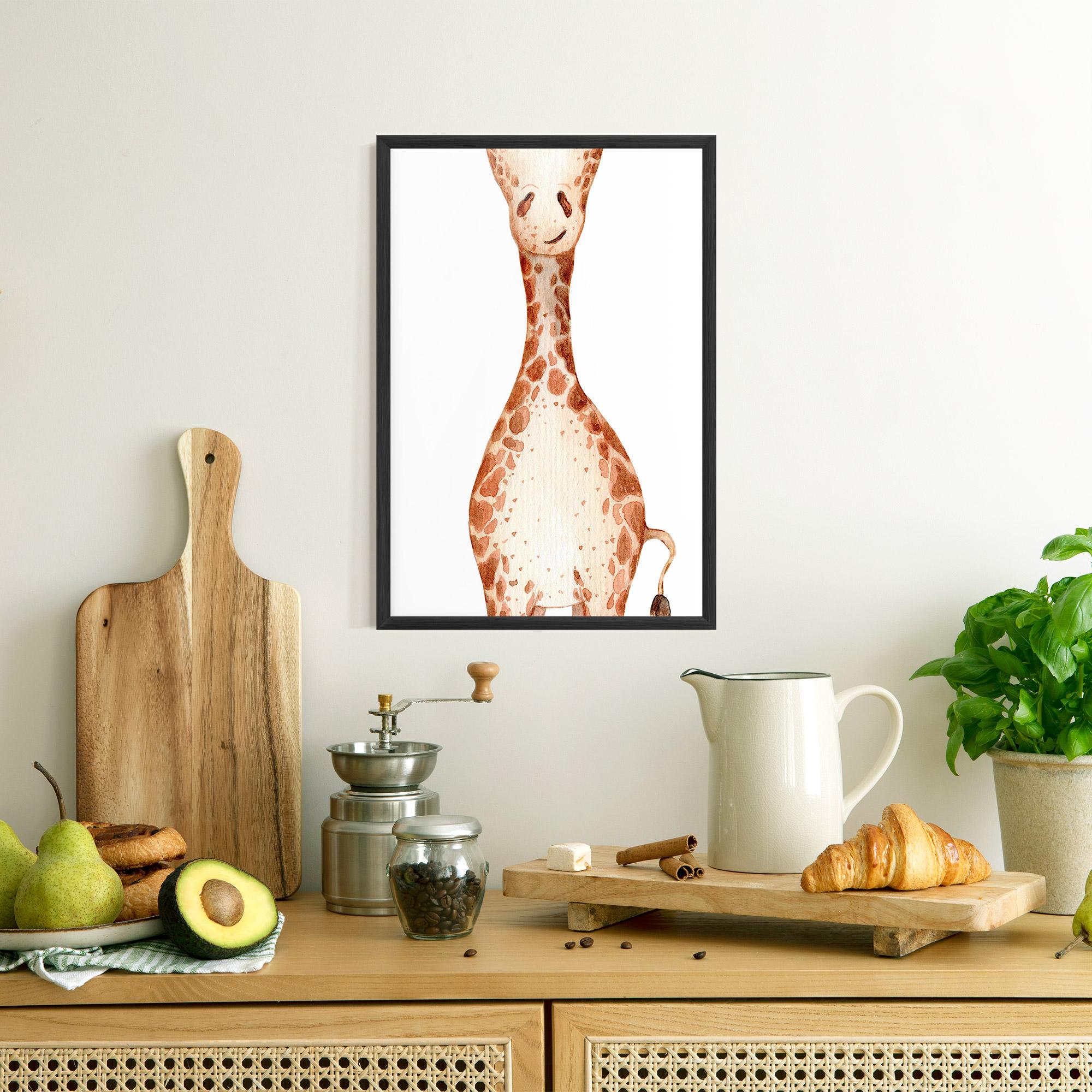 Gerahmte Poster Girafa Calma mockup 8