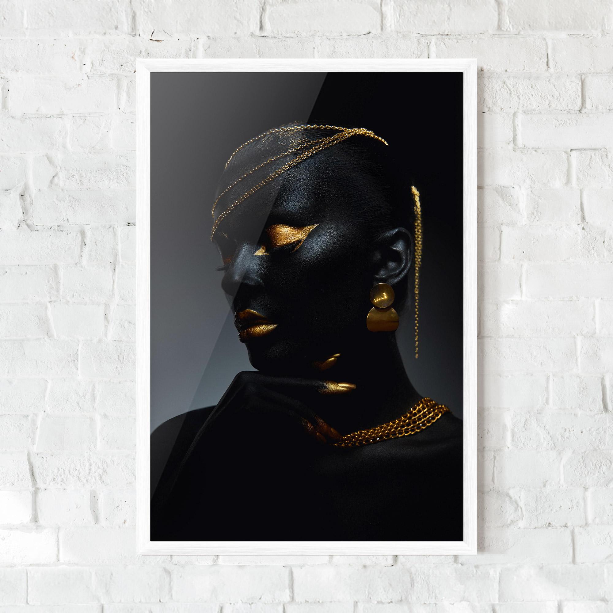 Gerahmte Poster Beauty Gold Accessory mockup 0