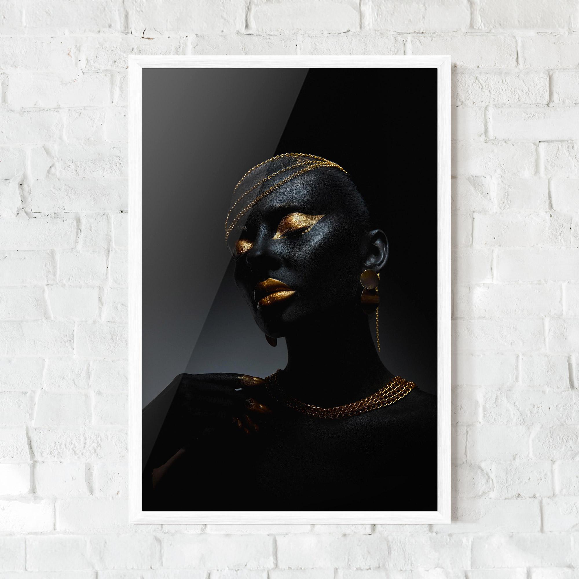 Gerahmte Poster Beauty Gold mockup 0