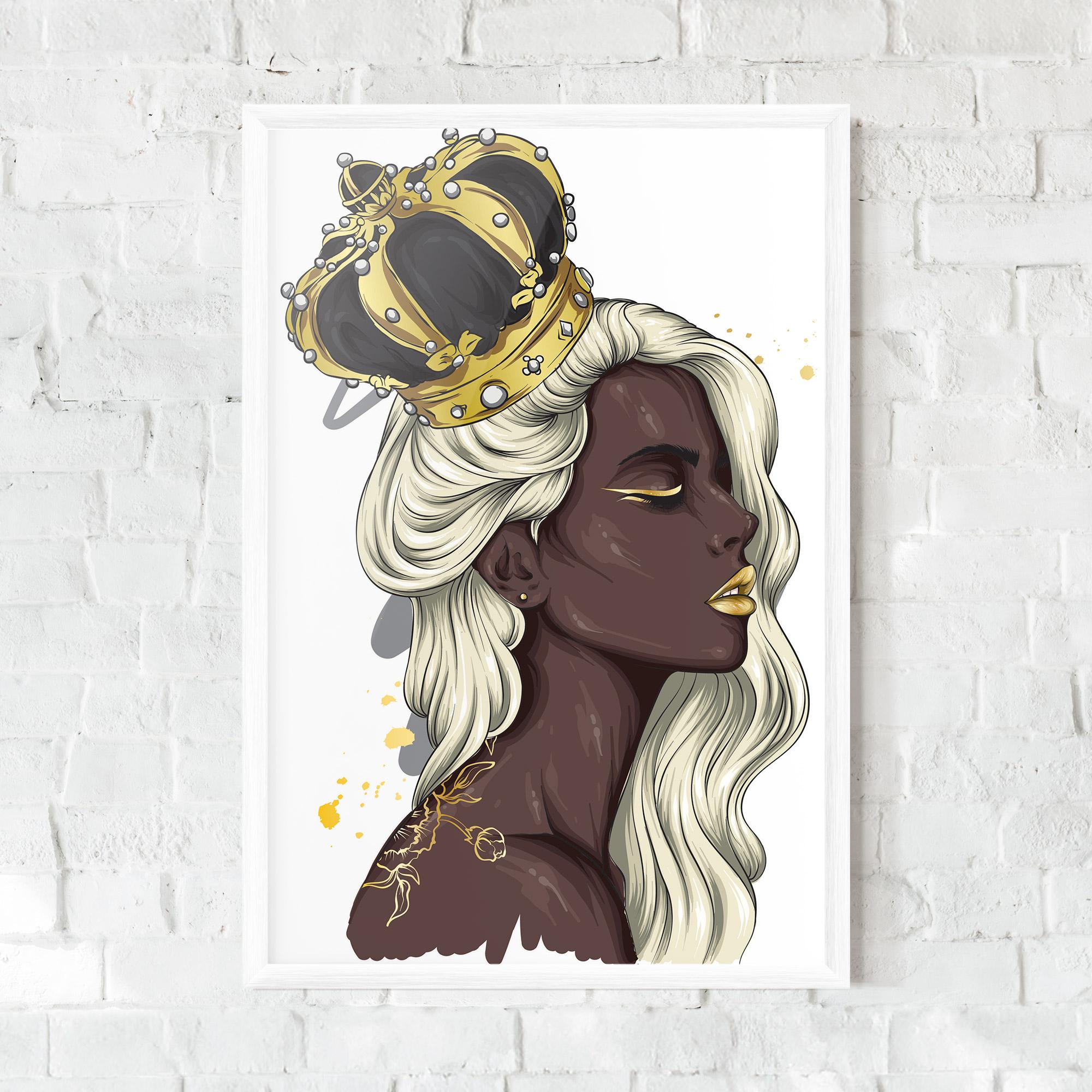 Gerahmte Poster Big Black Crown mockup 0