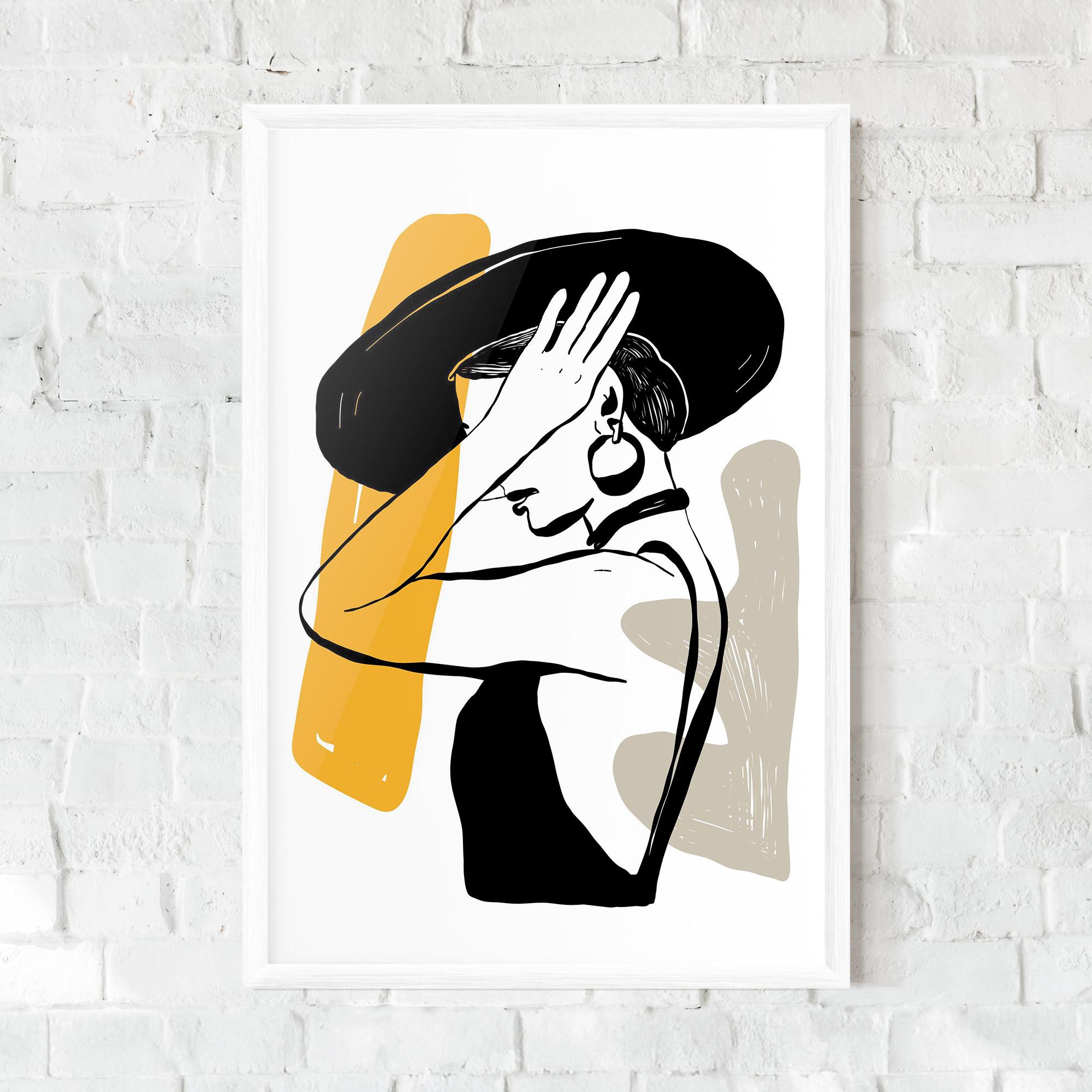 Gerahmte Poster Big Earring mockup 0