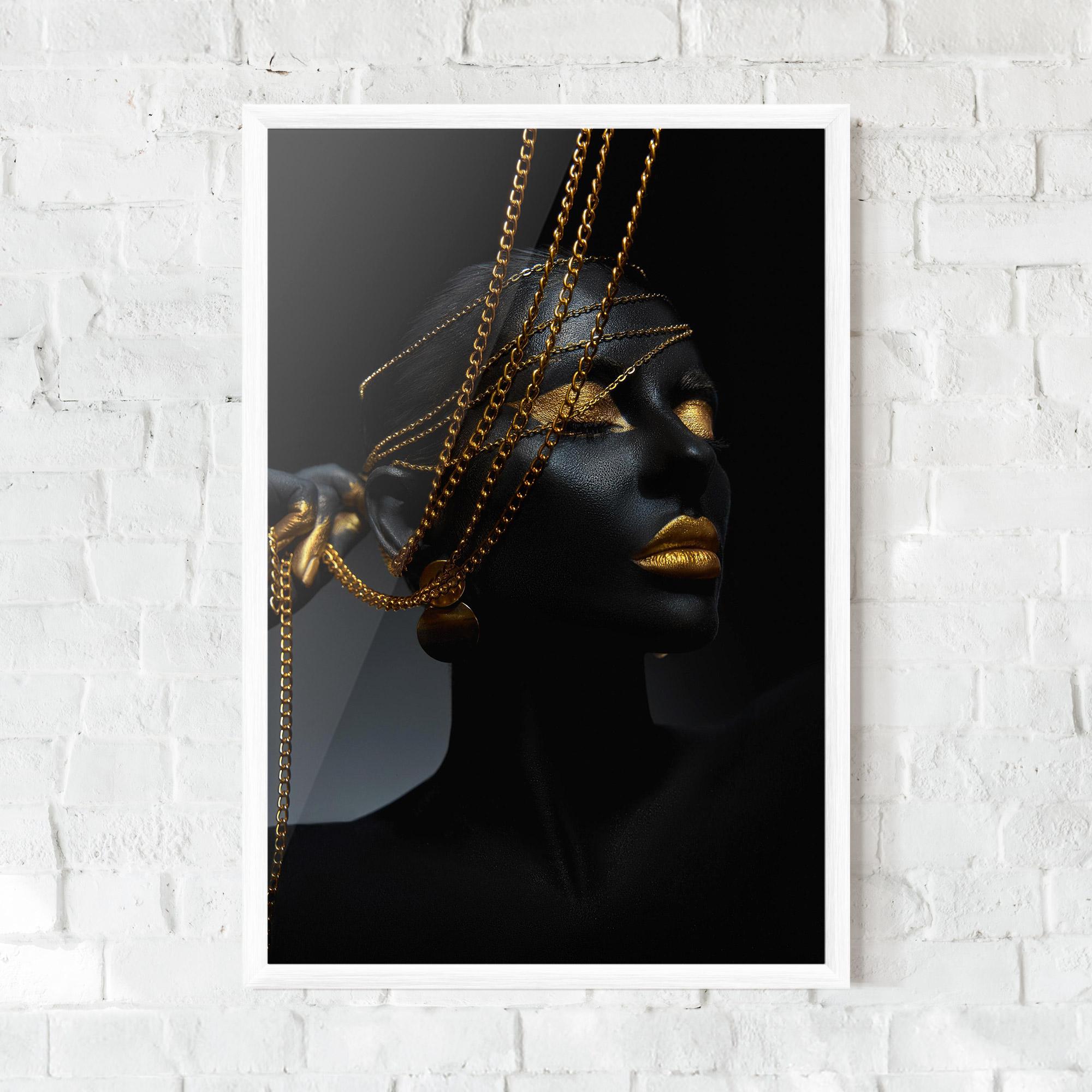 Gerahmte Poster Pretty Gold Chain mockup 0