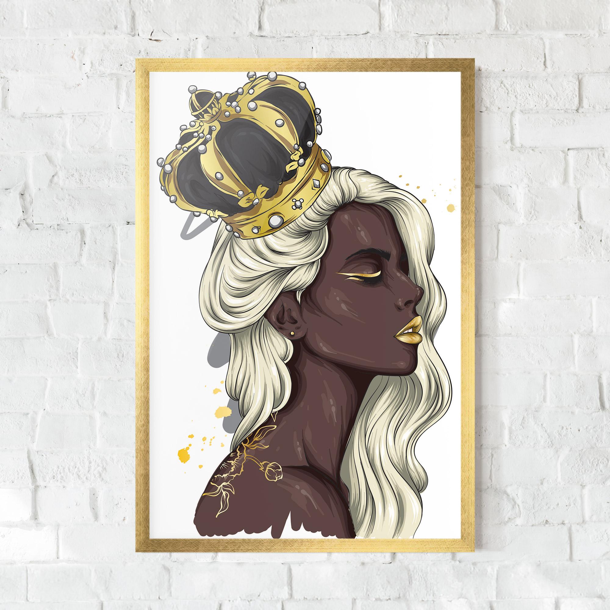 Gerahmte Poster Big Black Crown mockup 0