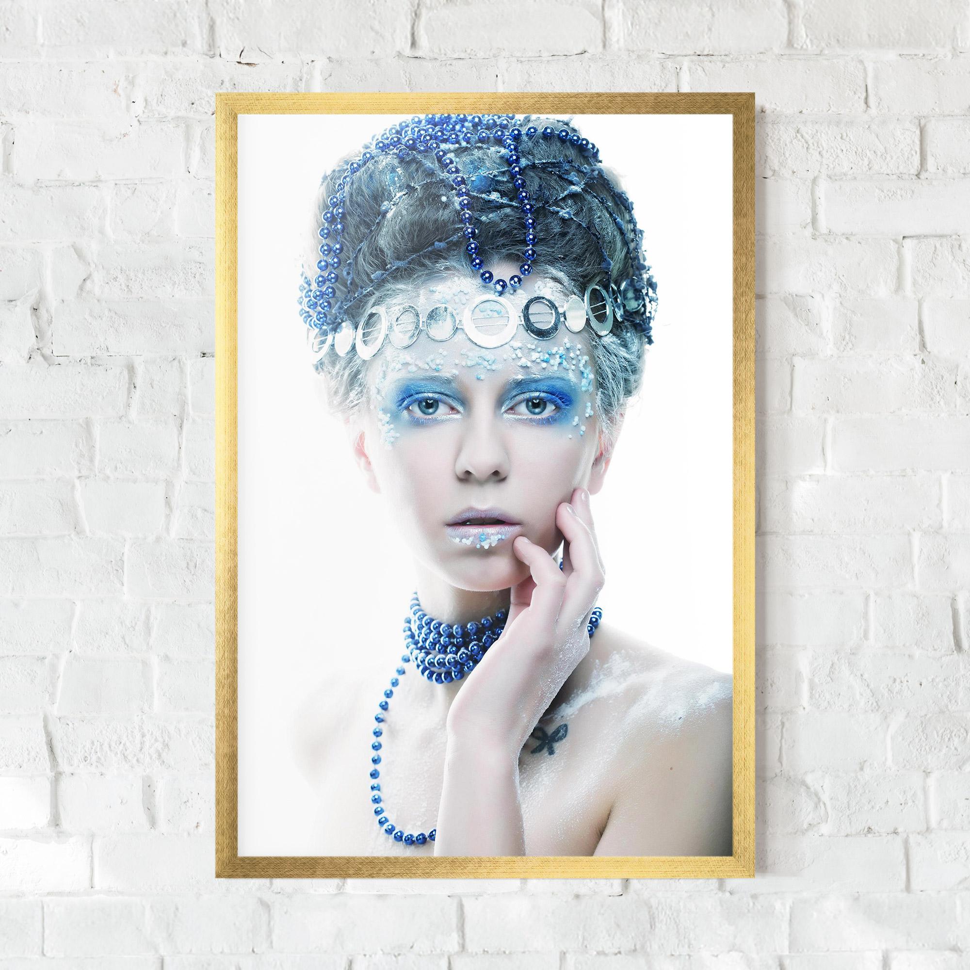 Gerahmte Poster Blue Fairy Woman mockup 0