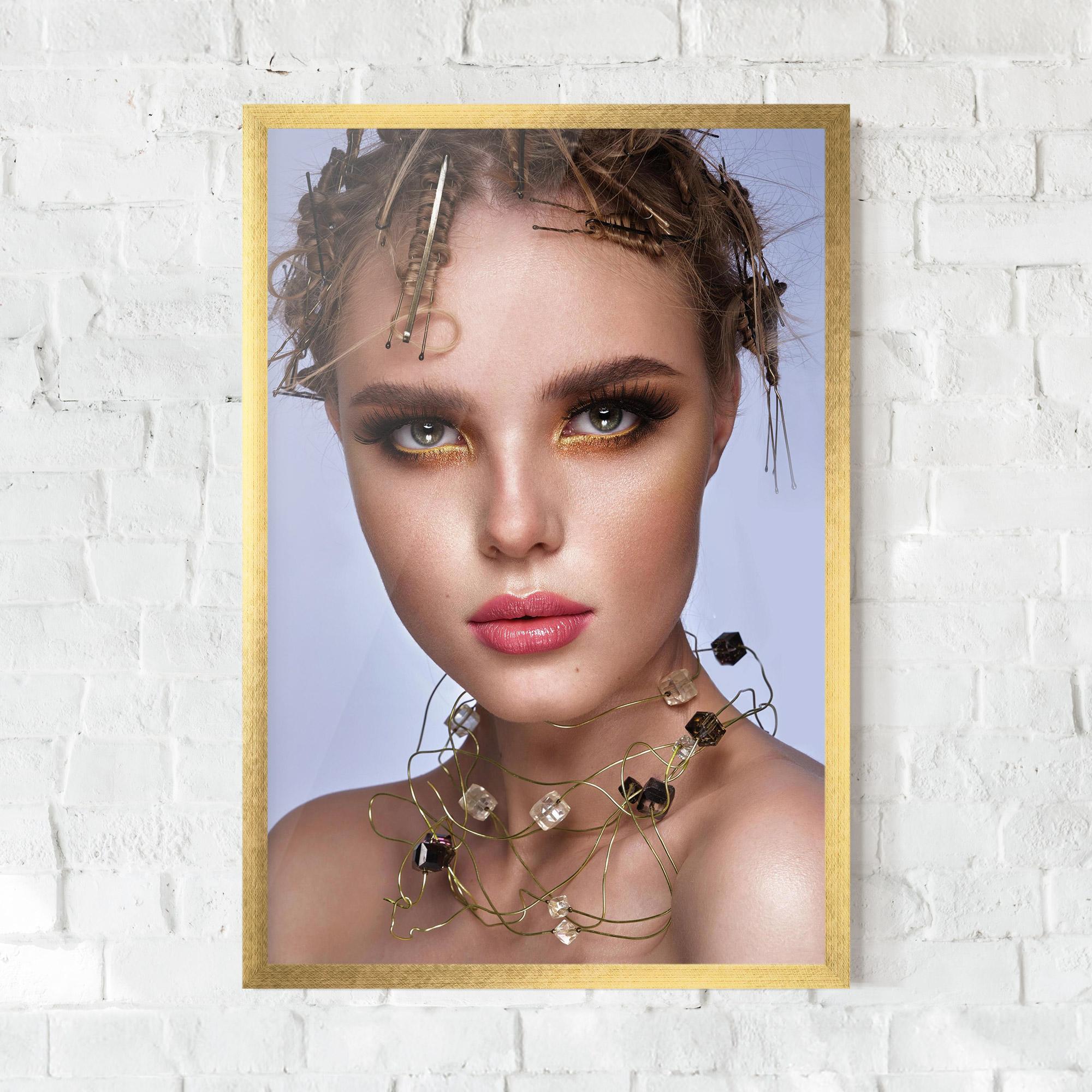 Gerahmte Poster Gold Abstract Accessory mockup 0