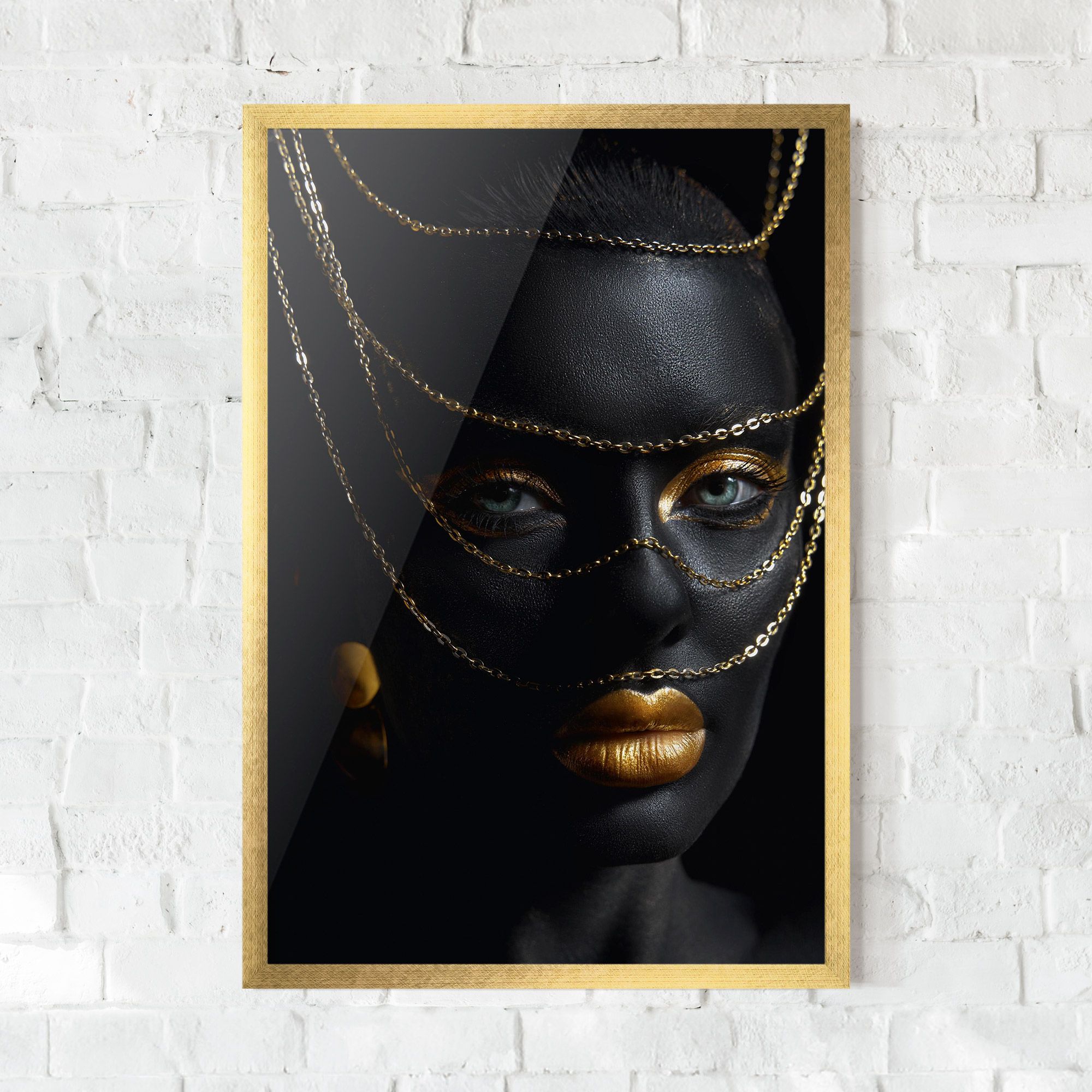Gold Chain Green Eyes mockup 0