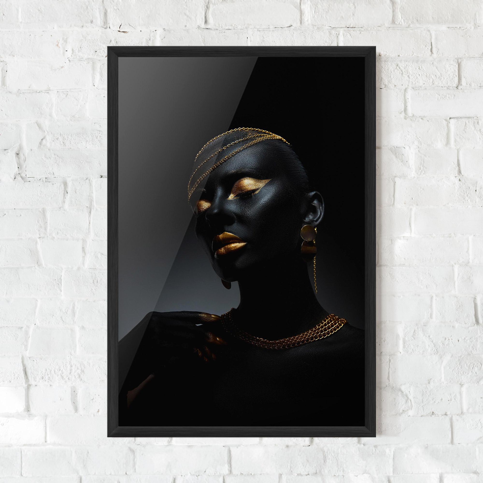 Gerahmte Poster Beauty Gold mockup 0