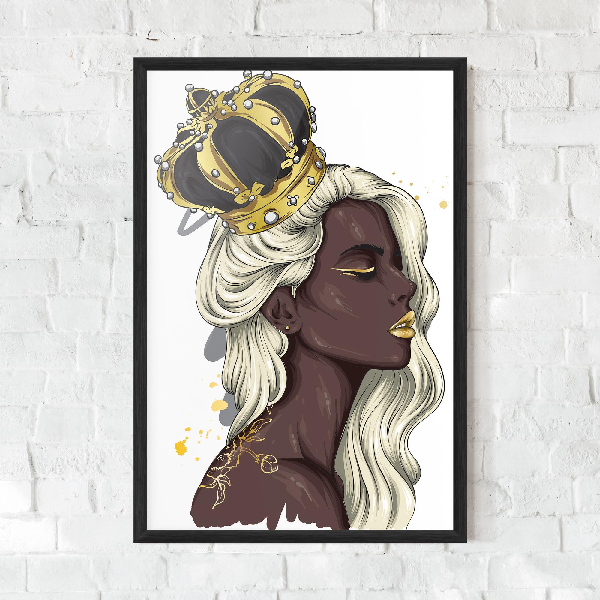 Gerahmte Poster Big Black Crown mockup 0
