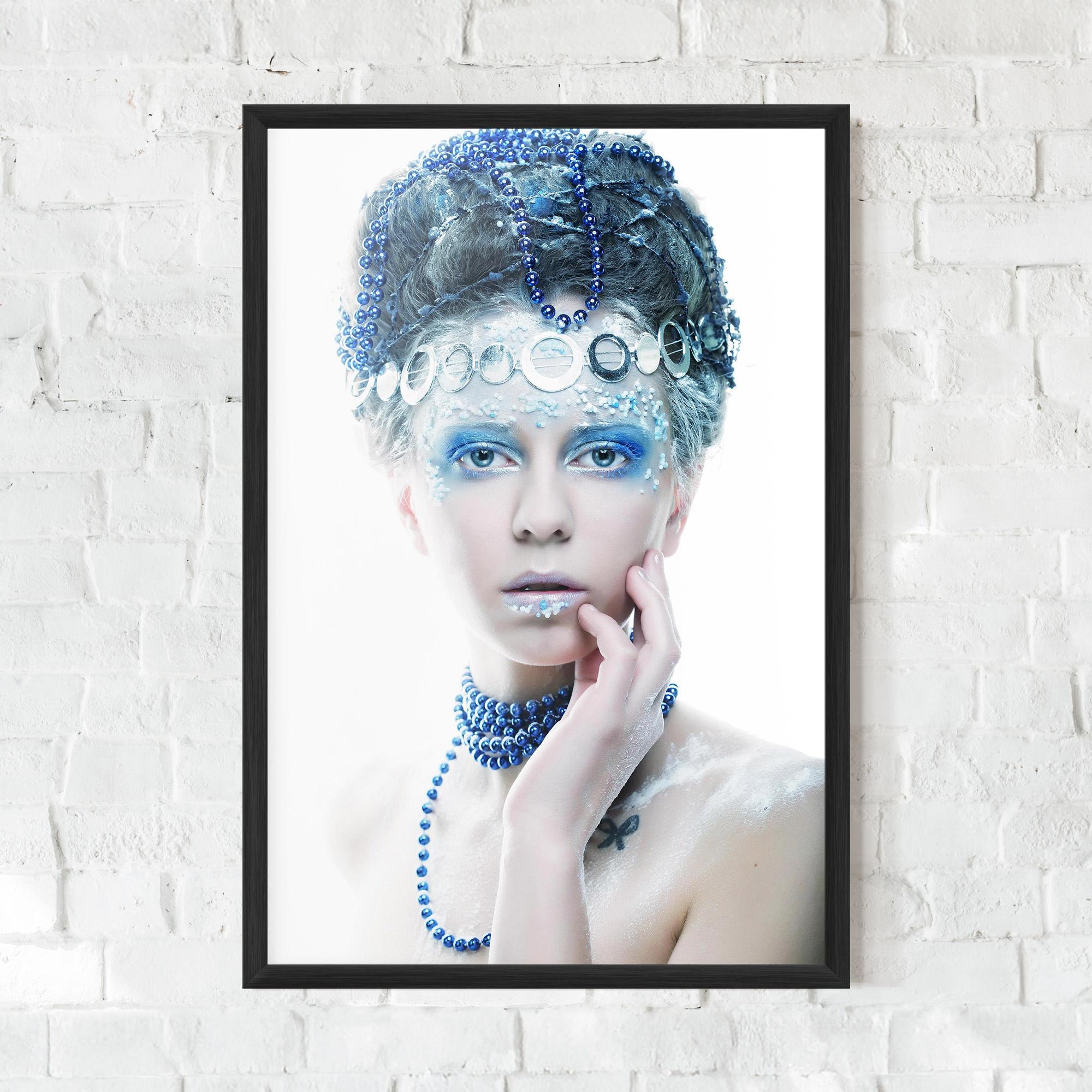 Gerahmte Poster Blue Fairy Woman mockup 0