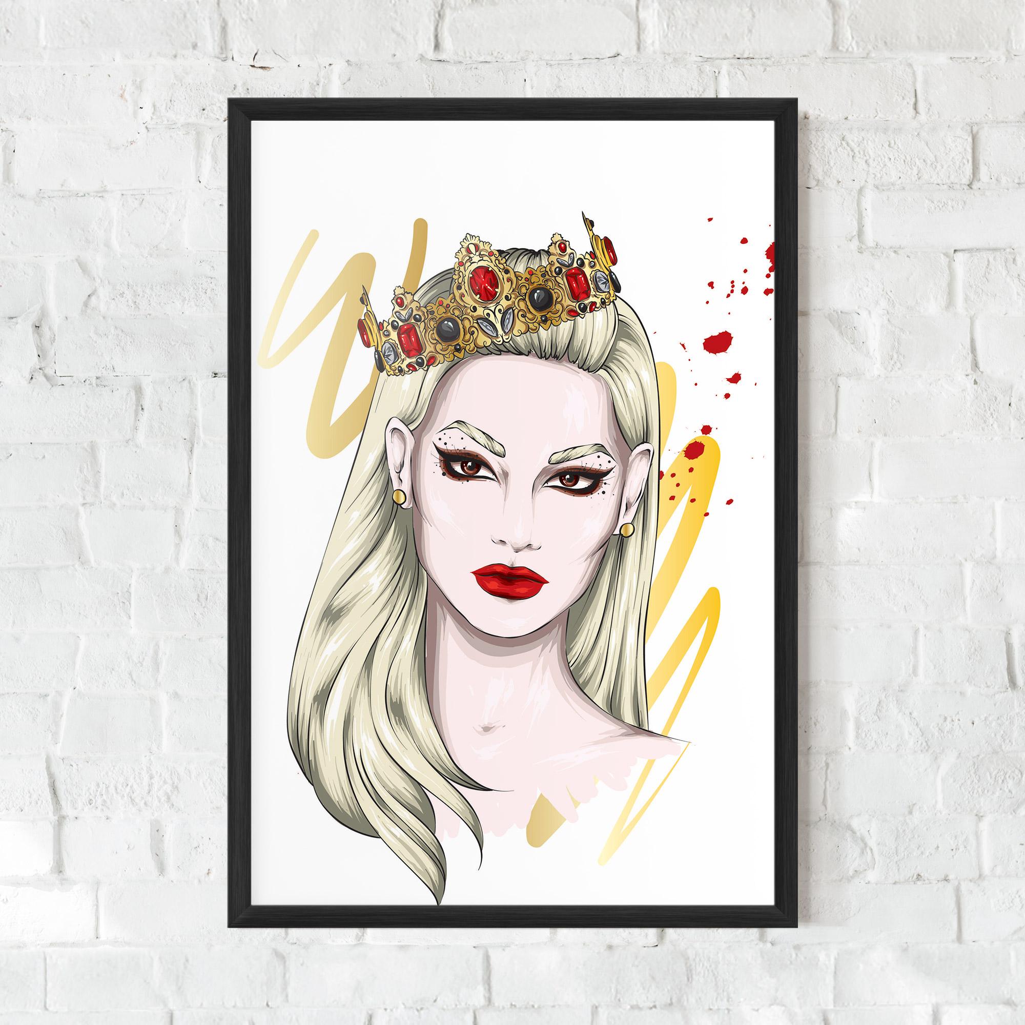 Gerahmte Poster Gold Crown Woman mockup 0