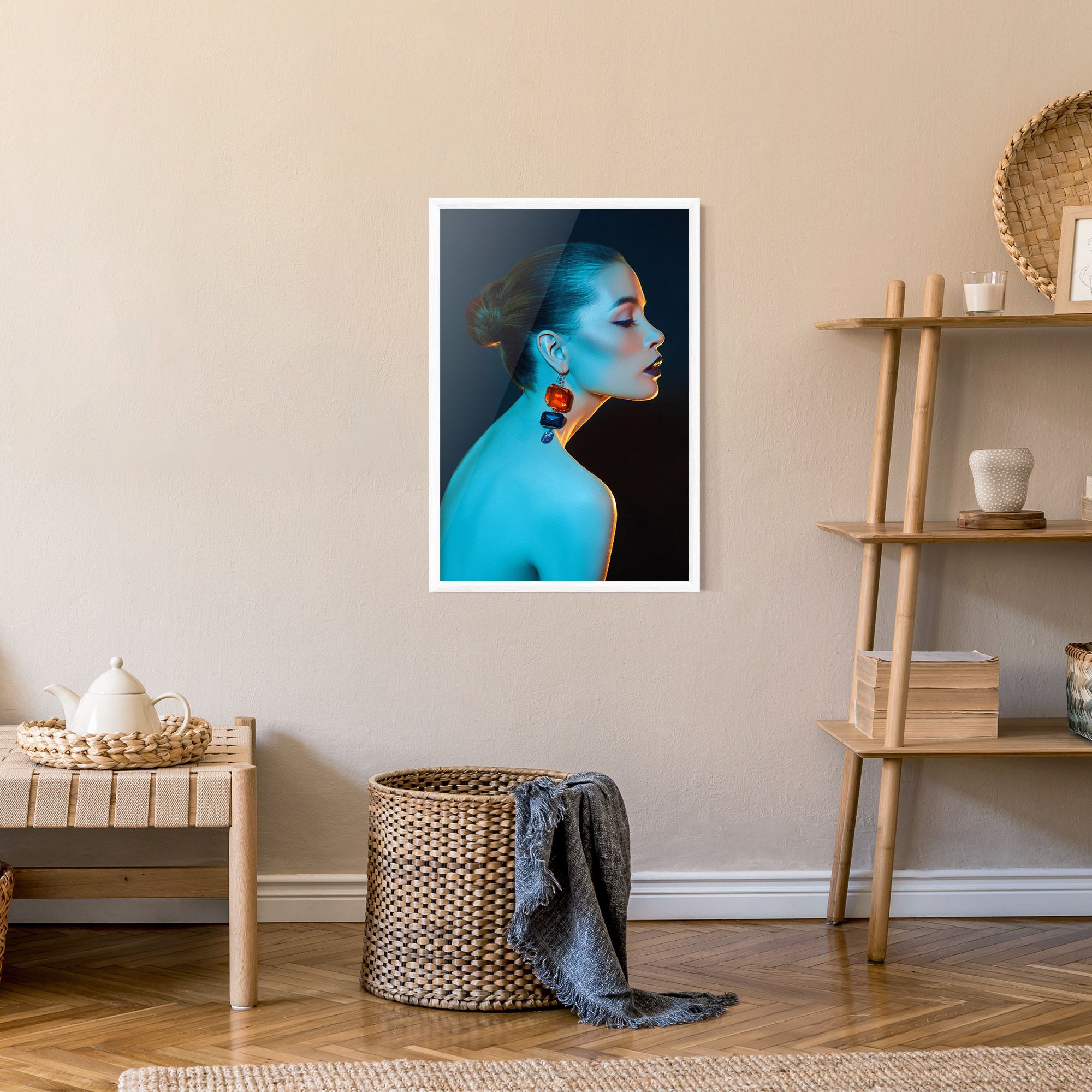 Blue Light Earring mockup 9