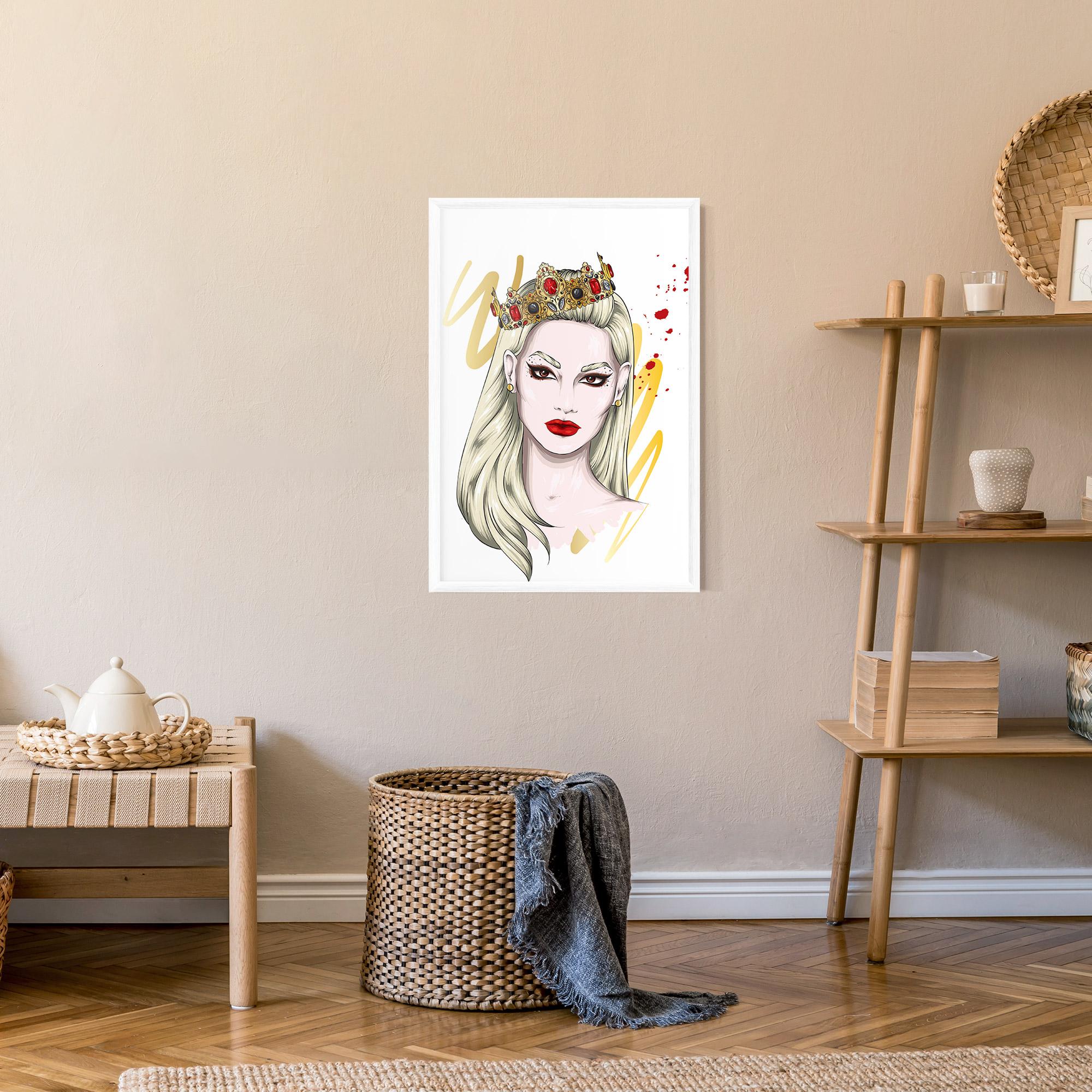 Gerahmte Poster Gold Crown Woman mockup 9