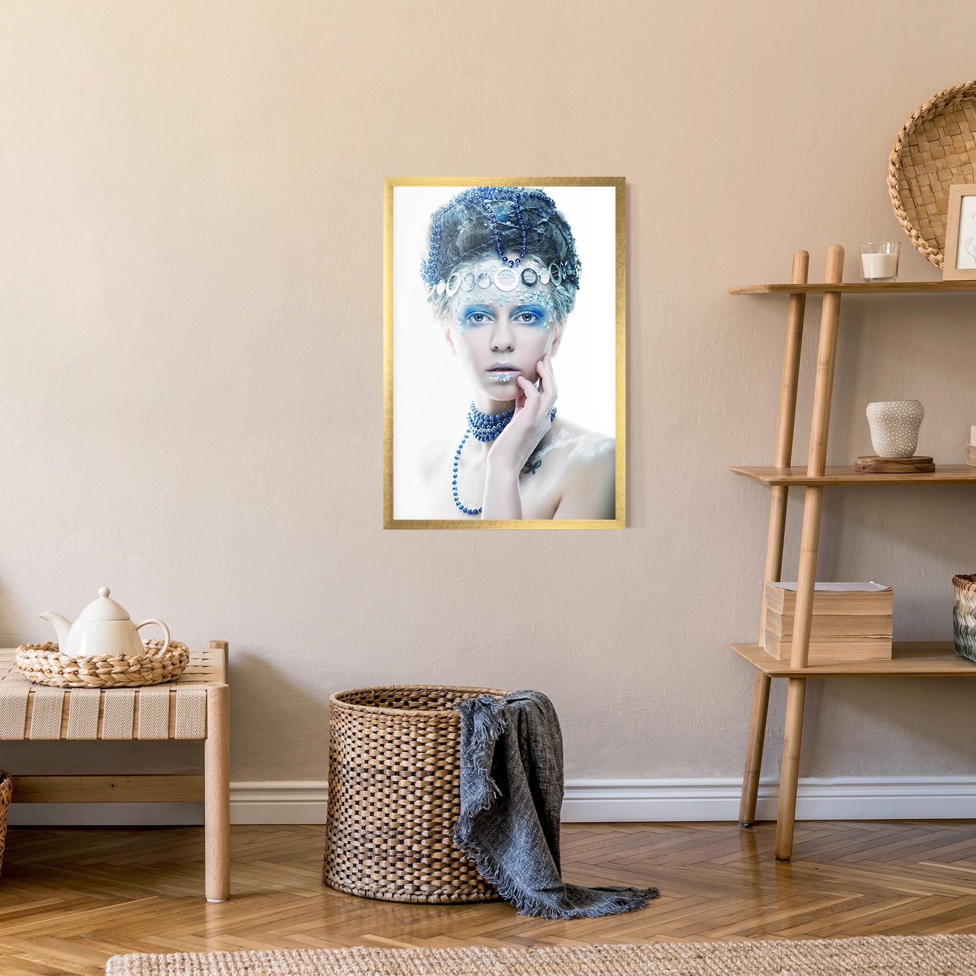 Gerahmte Poster Blue Fairy Woman mockup 9