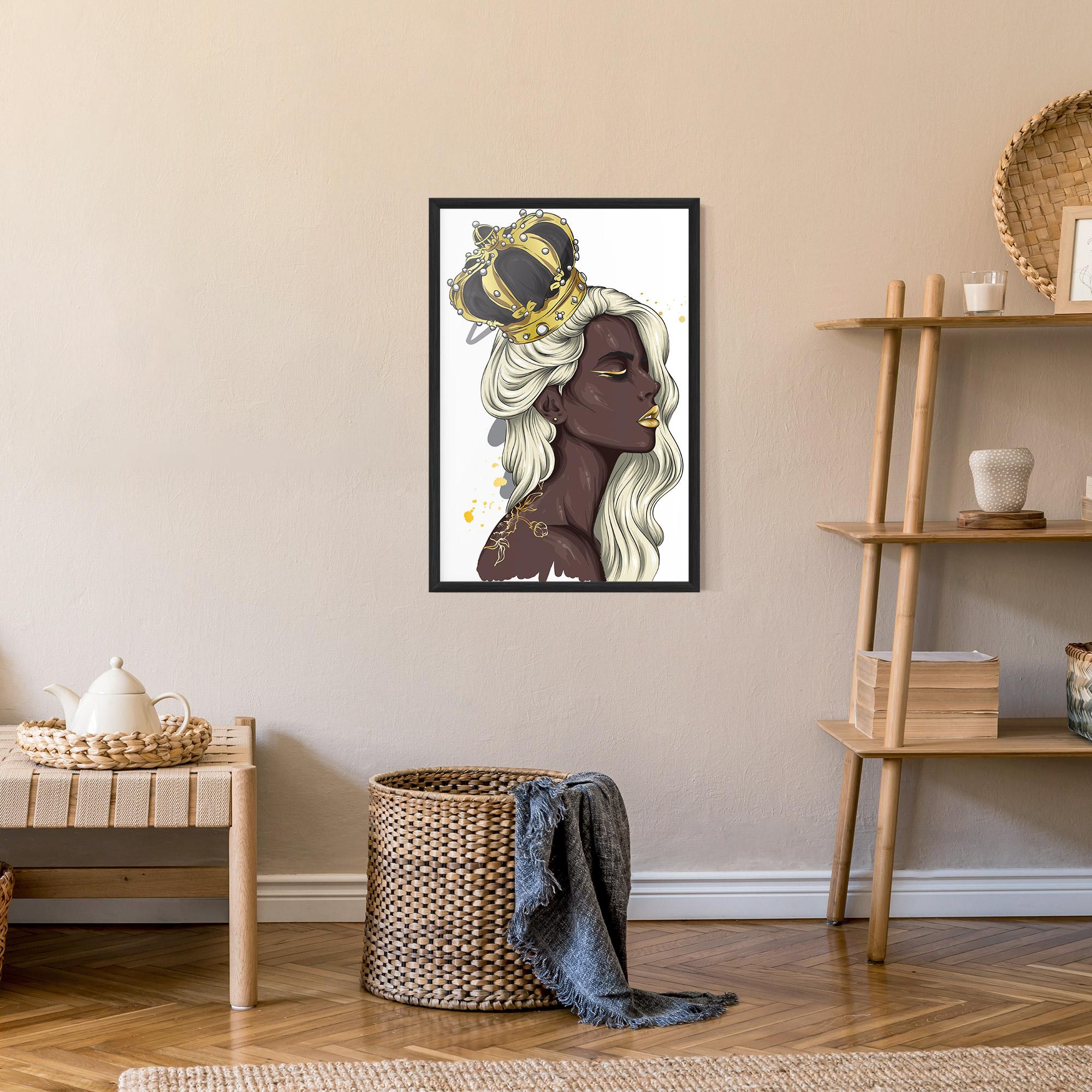 Gerahmte Poster Big Black Crown mockup 9