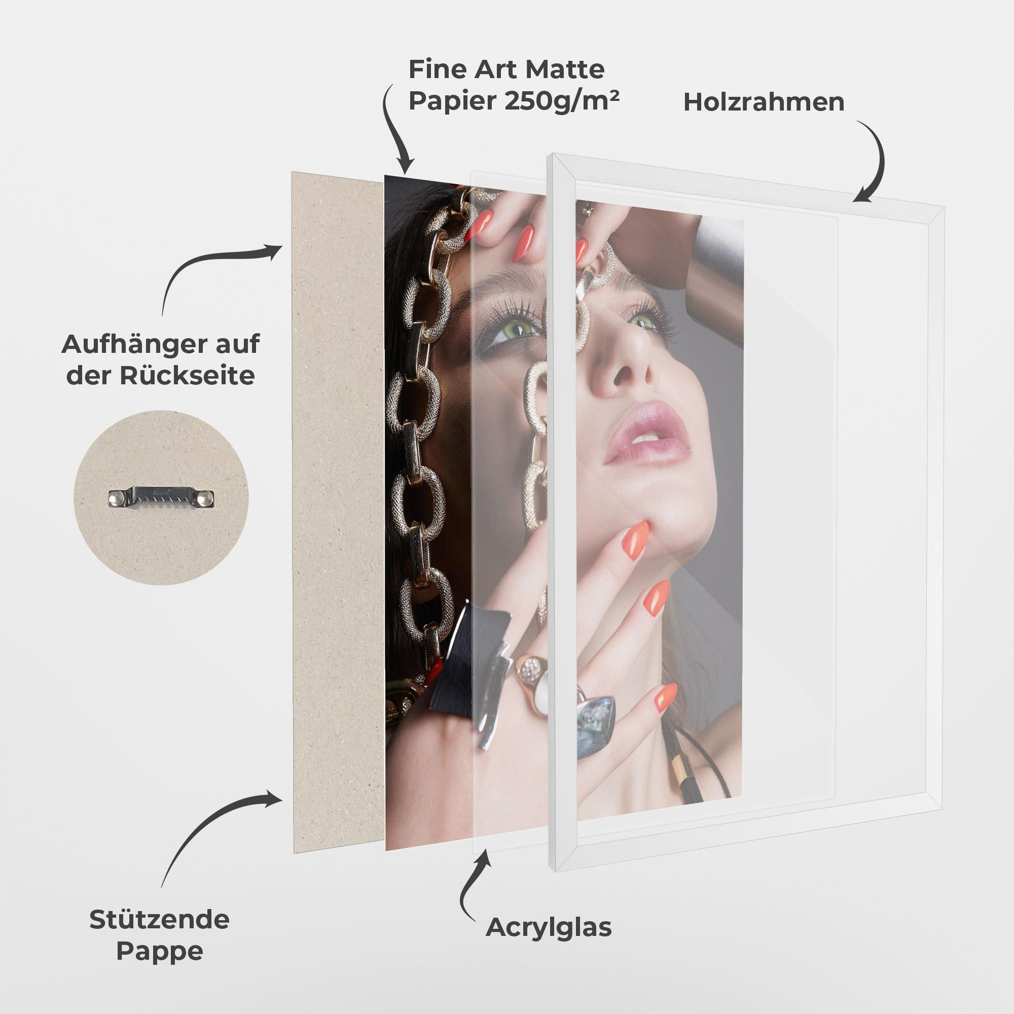 Gerahmte Poster Big Chain Woman mockup 1